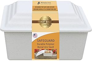 Safeguard Durable Polymer Urn Vault Casket for Ground Burial