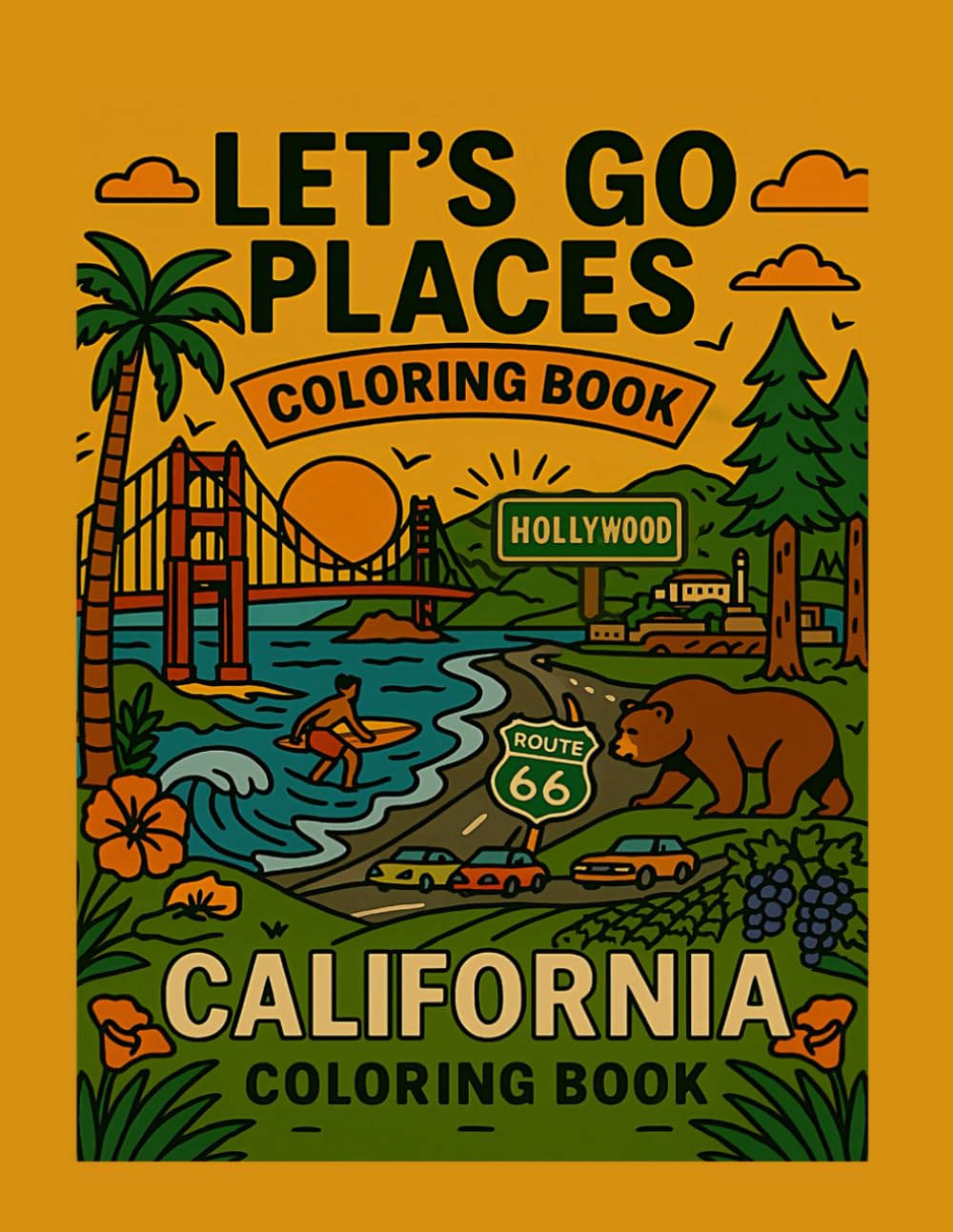 Let's Go Places Coloring Book - California!: A Fun-Filled Coloring Adventure Through California's Most Iconic Places! (Let's Go Places - Coloring Books & Fun Facts)