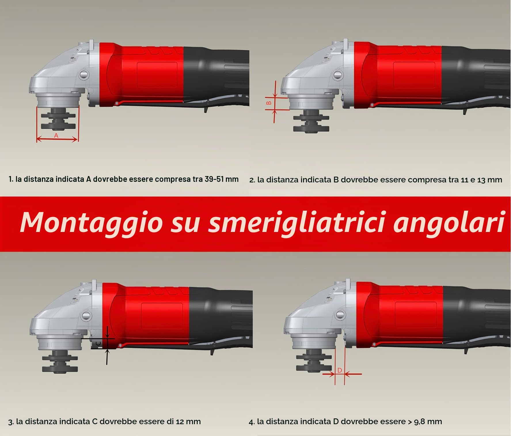 Aidelife cuffia di aspirazione universale per smerigliatrice angolare 115/125mm + mola a tazza diamantata 125 mm