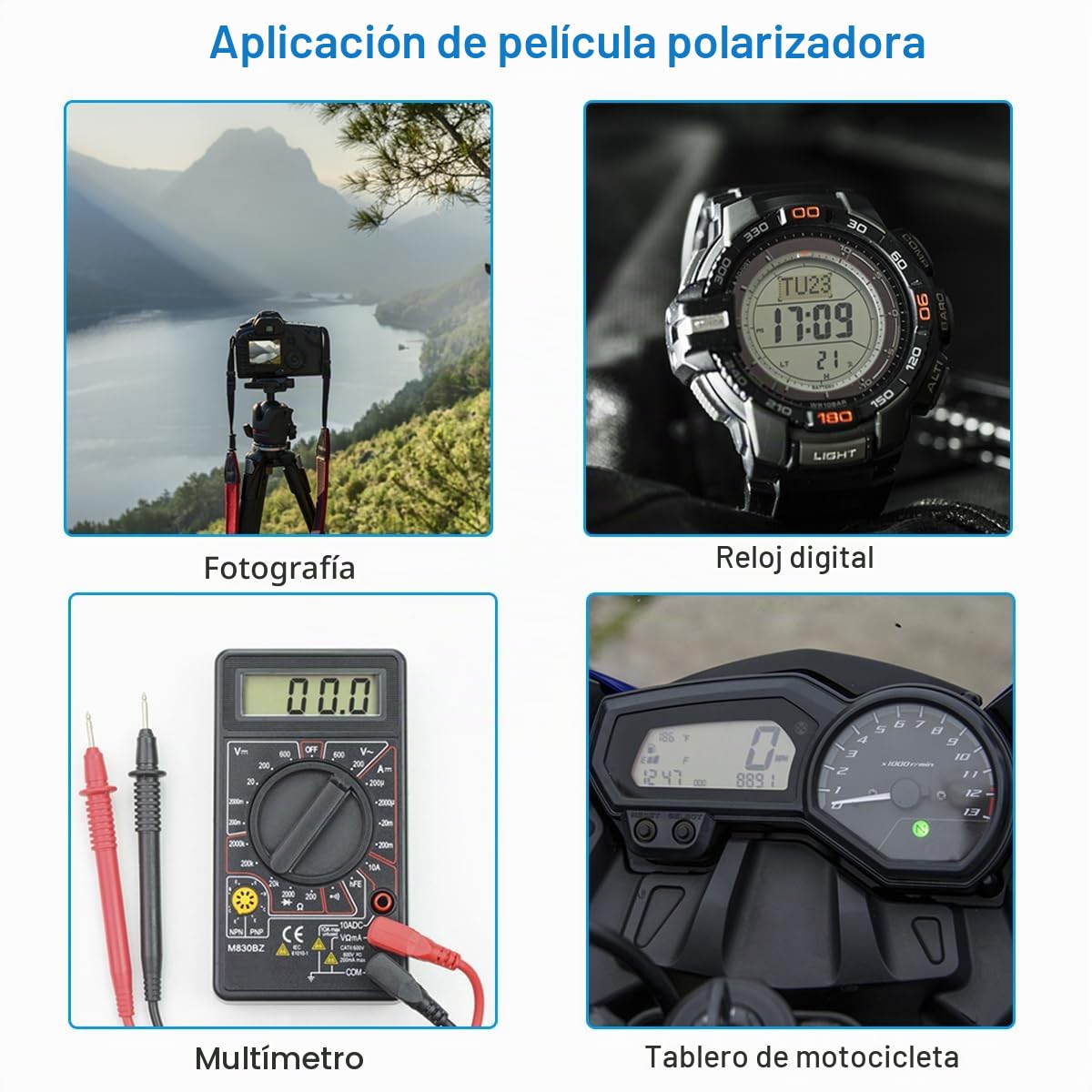 Láminas de película polarizada, 3 Unidades, 21 x 29 cm, Filtro polarizador Lineal no Adhesivo para iluminación educativa de fotografía física