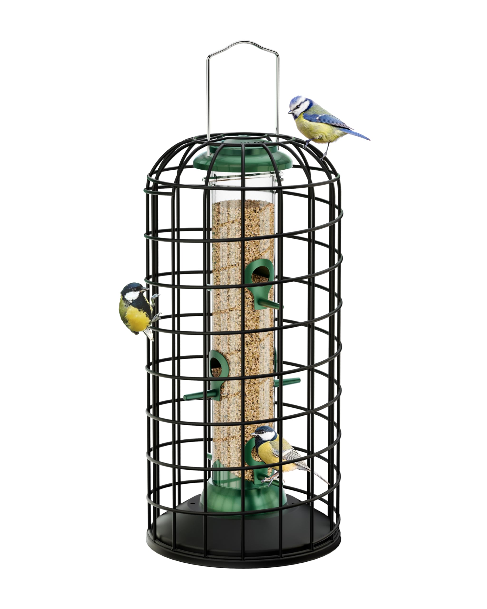 iBorn Squirrel Proof Bird Feeder Pigeon Proof Cage Bird Feeder for