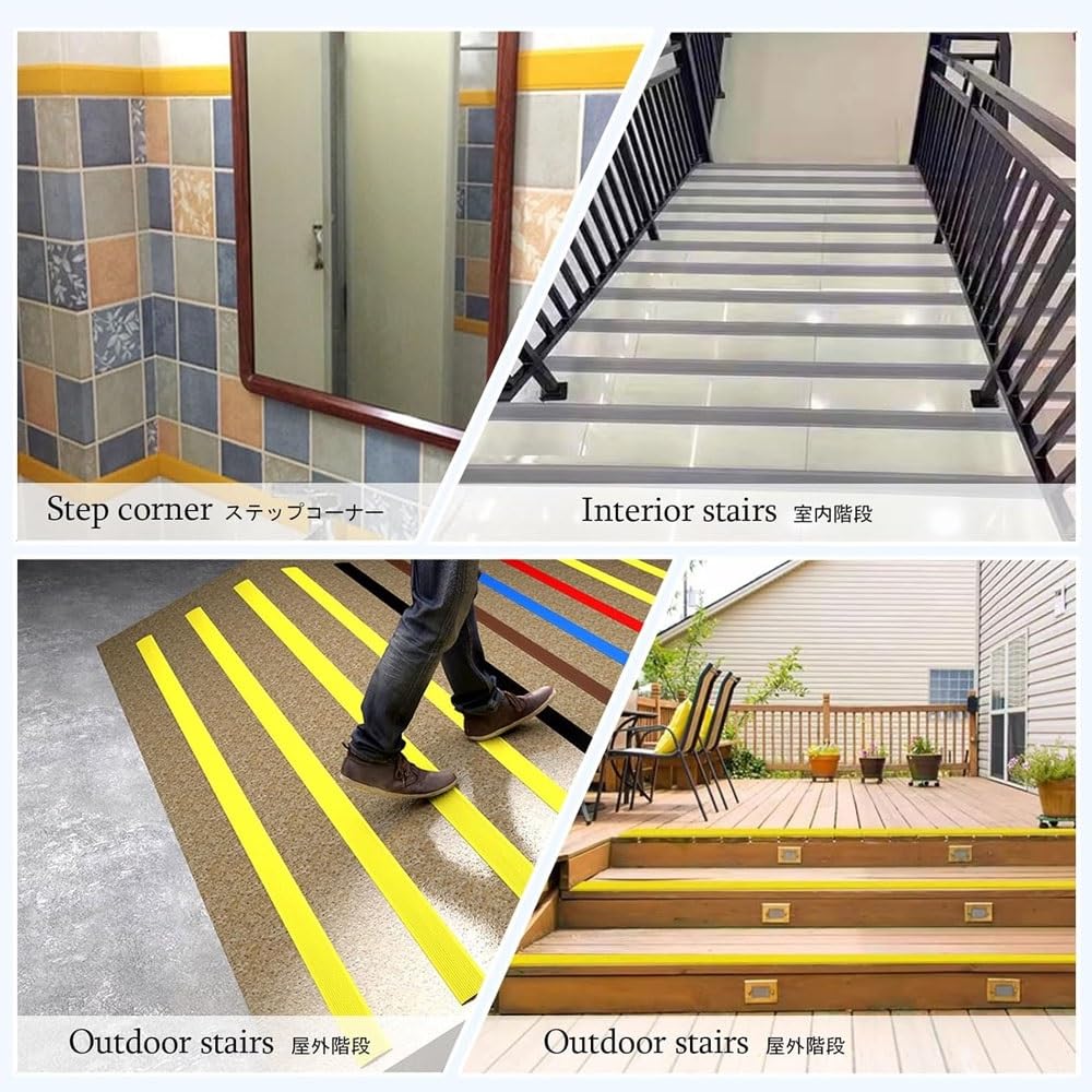Treppenkantenschutz Aus Gummi, Selbstklebender Treppenkantenschutz, Antirutschstreifen Für Treppen, Schneidbar Und Wasserdicht/Grey/W:5Cm*L:5M