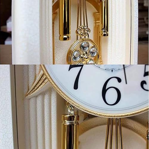Miniatura 7 de Reloj de péndulo, relojes de repisa vintage, funciona con pilas, para sala de estar, oficina, hogar, reloj de chimenea con campanilla Westminster,
