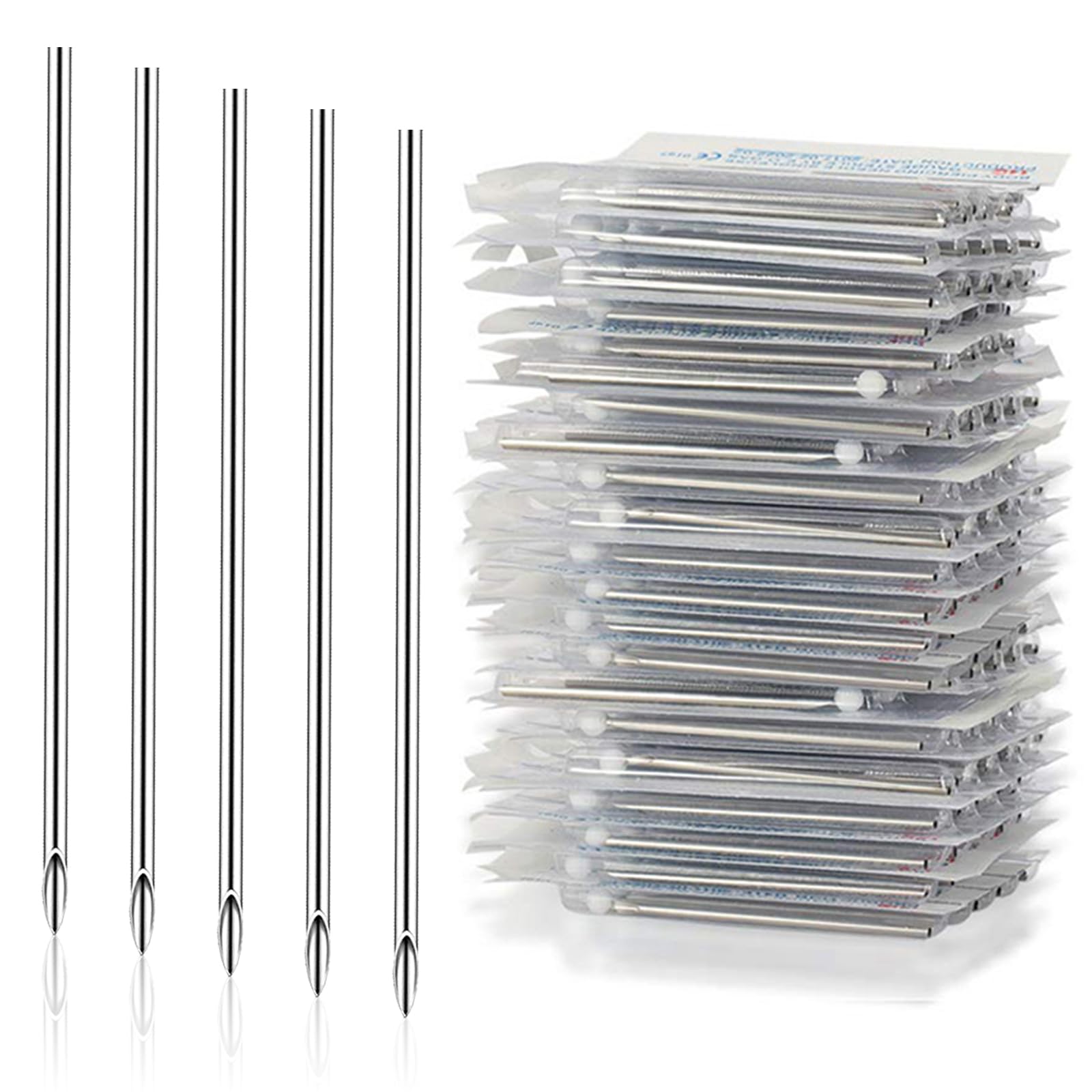 Piercing Needles - YONGDA 50pcs 20G Piercing Needles Stainless Steel Needles for Piercing Hollow Piercing Needle