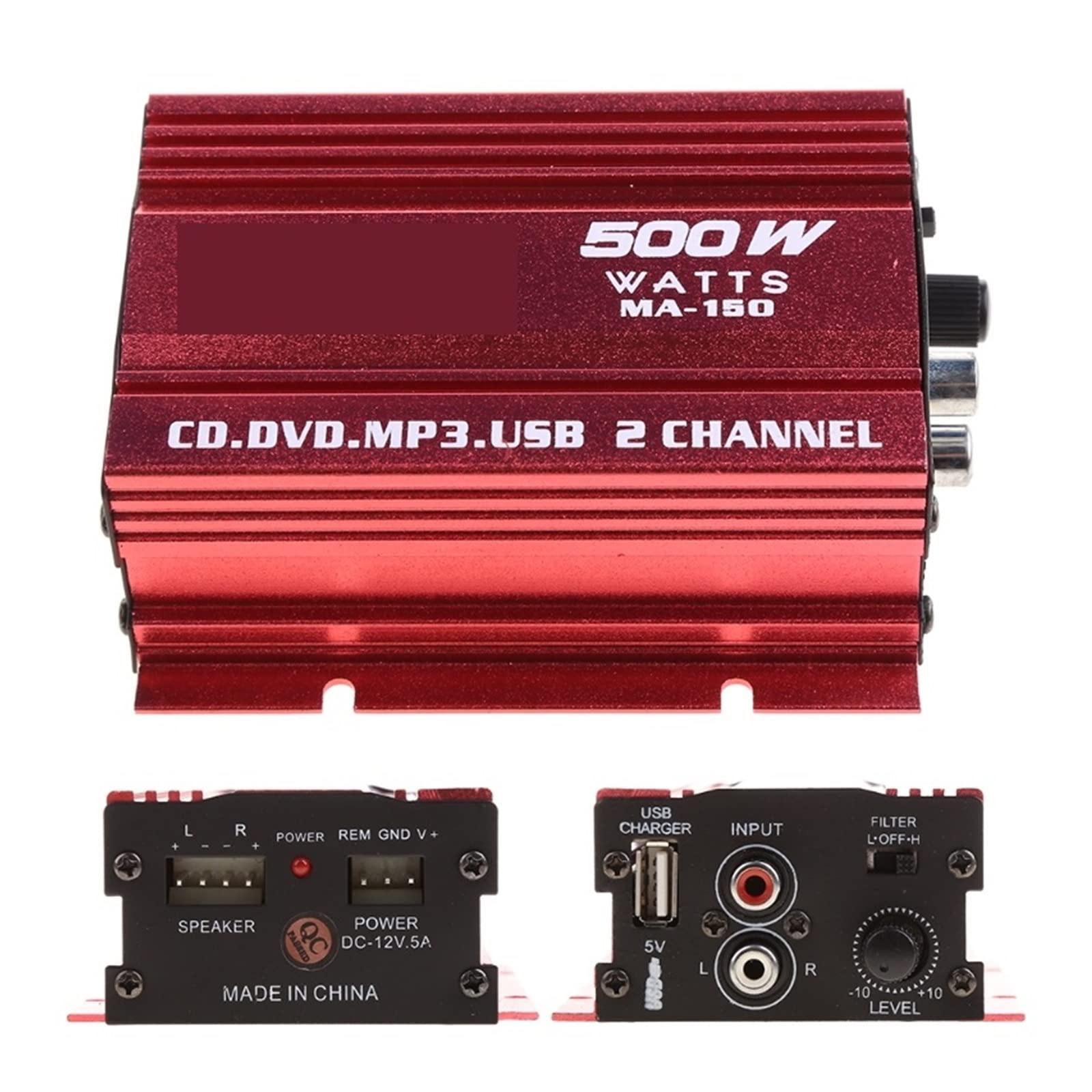 Amplificatore Audio HiFi 12V 400W | Per Auto, Casa, Moto | Stereo, Controlli Bassi E Alti - Foto 10