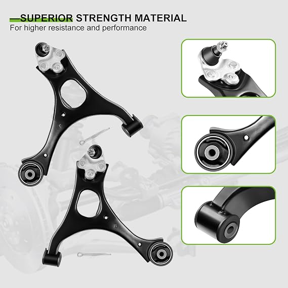 SCITOO 8pcs Front Suspension Kit Lower Control Arm And Ball Joint Sway Bar Links Outer Inner Tie Rod End Links Fit for Honda Civic 2006 2007 2008 2009 2010 2011 Coupe Sedan 1.8L