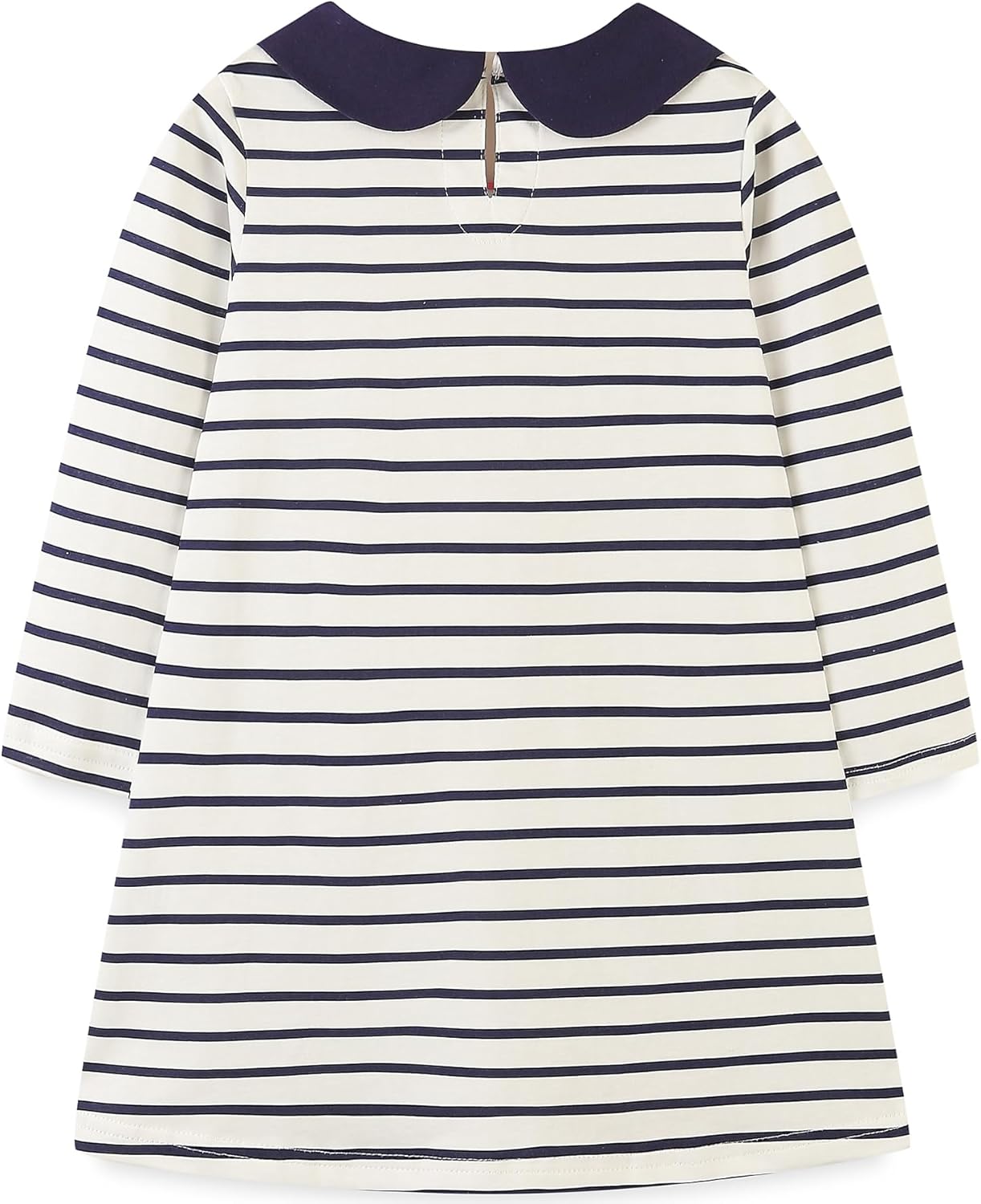 Bumeex Girl's Long Sleeve Dresses Cotton Christmas Cute Embroidery Applique Swing A-Line Casual Tunic Playwear 2-13 Years - Image 2