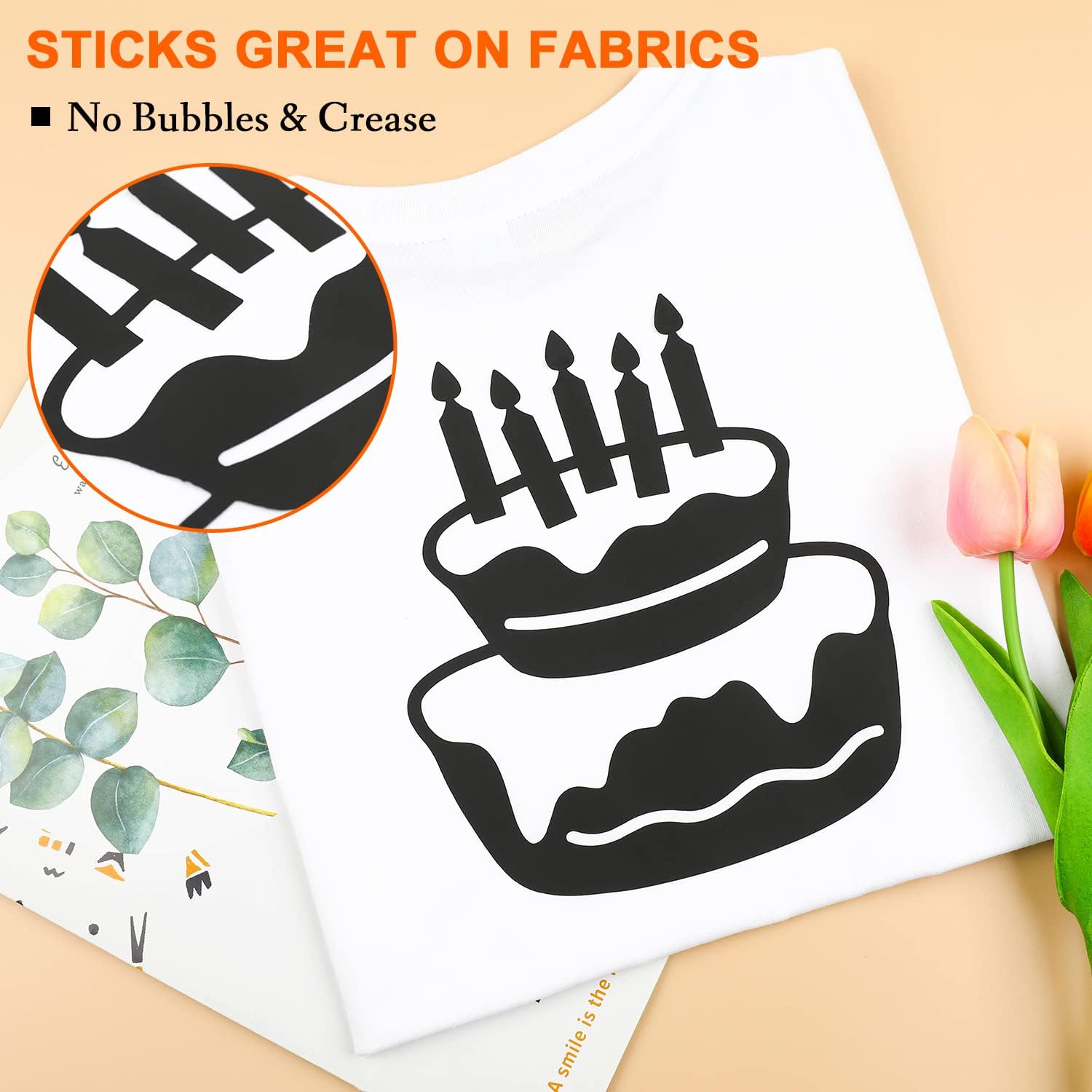CAREGY Iron on Vinyl Heat Transfer Vinyl Roll HTV (12''x9',Black) : Arts, Crafts & Sewing