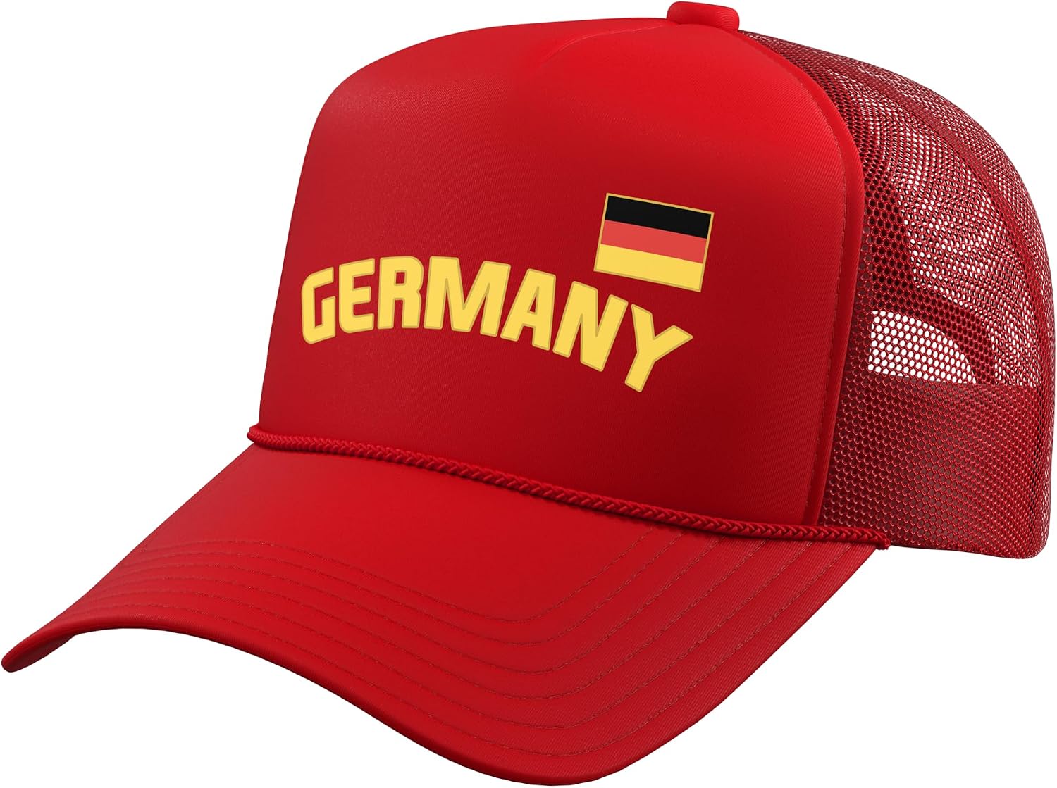 Germany Flag German Pride Deutschland International Country Trucker Hat with Adjustable Mesh Back