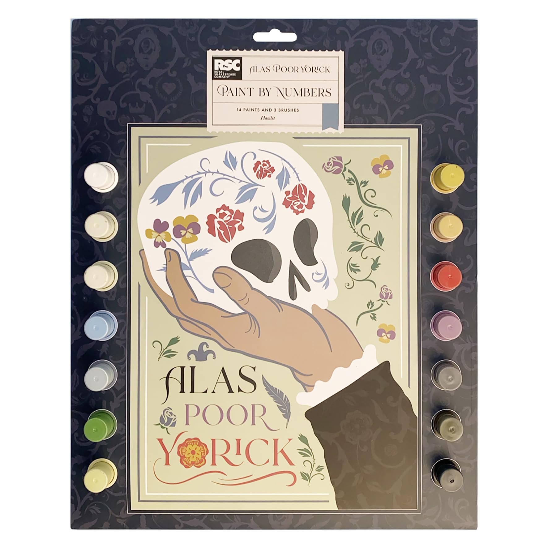 Royal Shakespeare Company Paint by Numbers, Hamlet, Wall Art, Personalised Crafts, Home Decor, Craft Gift, All-Inclusive Kit, Number, Paint Artwork for Home, Calming Craft Painting Activity