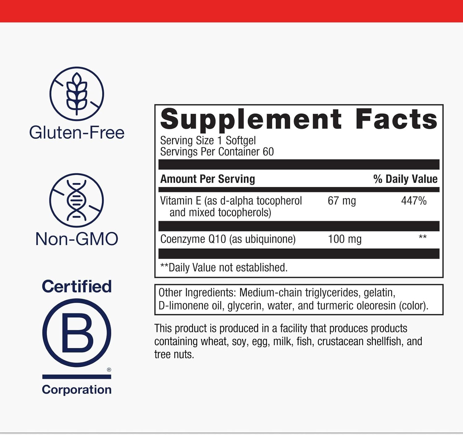Metagenics CoQ10 ST-100-100 mg Ubiquinone with Vitamin E for Heart, Energy & Antioxidant Support* - Non-GMO, Gluten-Free, Soy-Free - GMP Certified Facility - 60 Softgels - Image 4