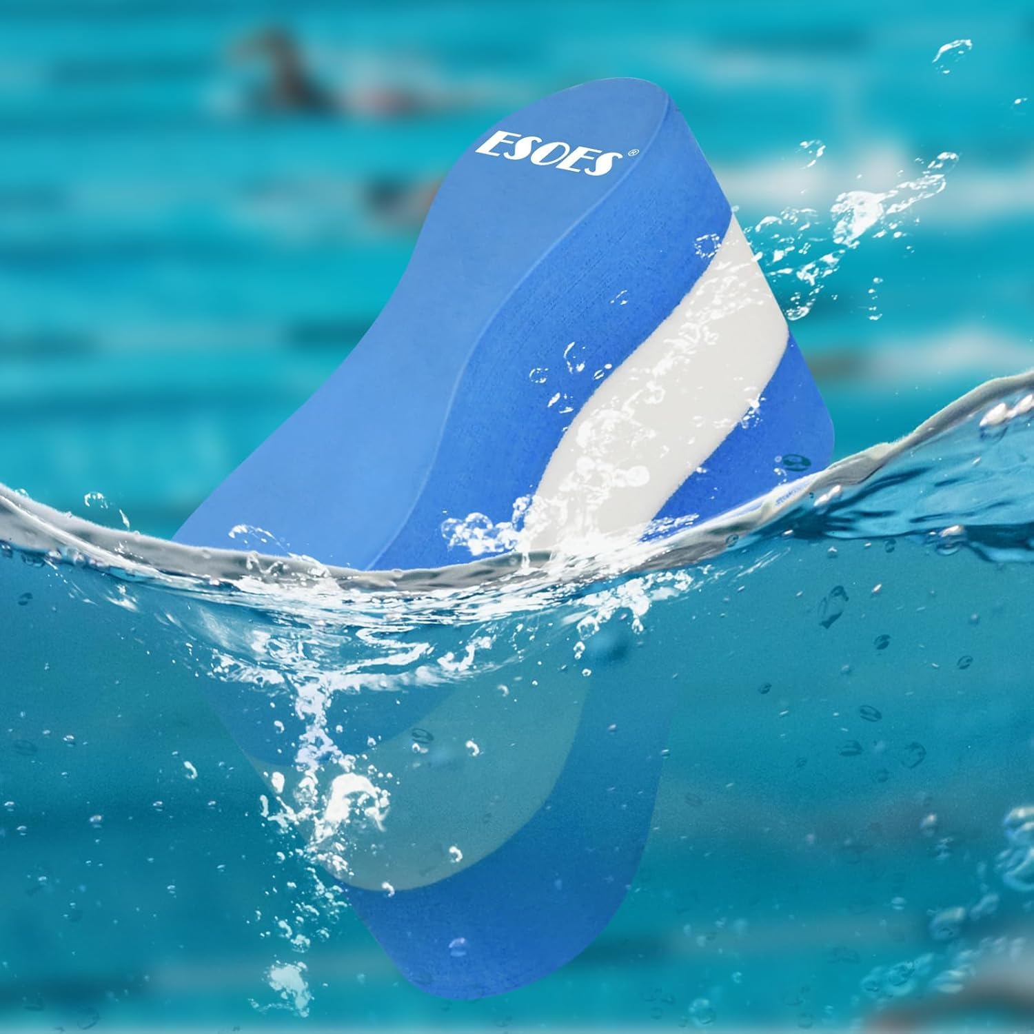 Esoes Pull Buoy Swimming Aid Poolboy Training Equipment, EVA 3-Layer Pull Buoy Leg Float with Silicone Swim Cap, Unisex Pullboy Swimming for Adults & Beginners