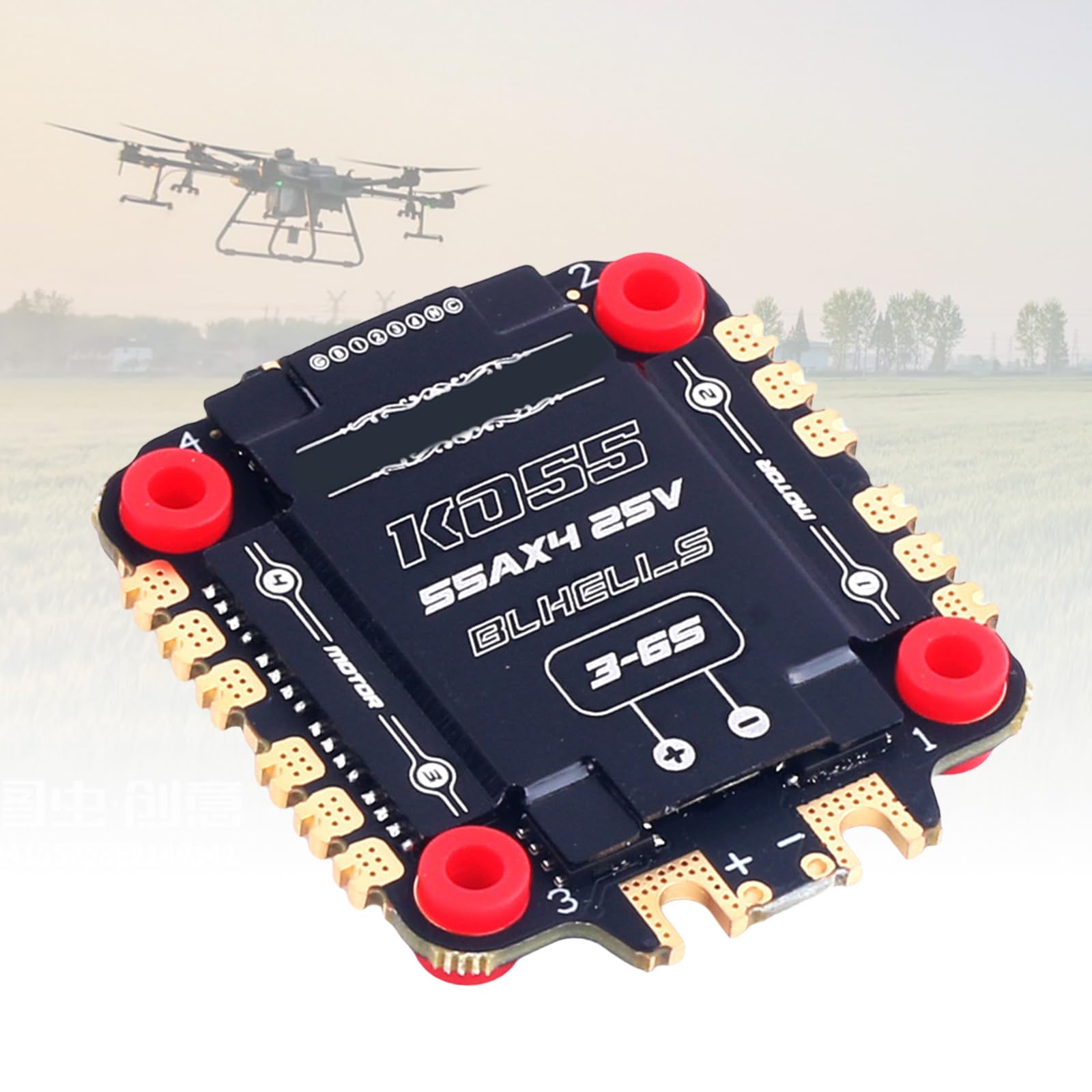 KO55A 3-6S BLHeli_S Dshot600 4-in-1 Regolatore di Regolazione Elettrico Per Migliora La Stabilità Gestione Potenza Regolatore di Velocità