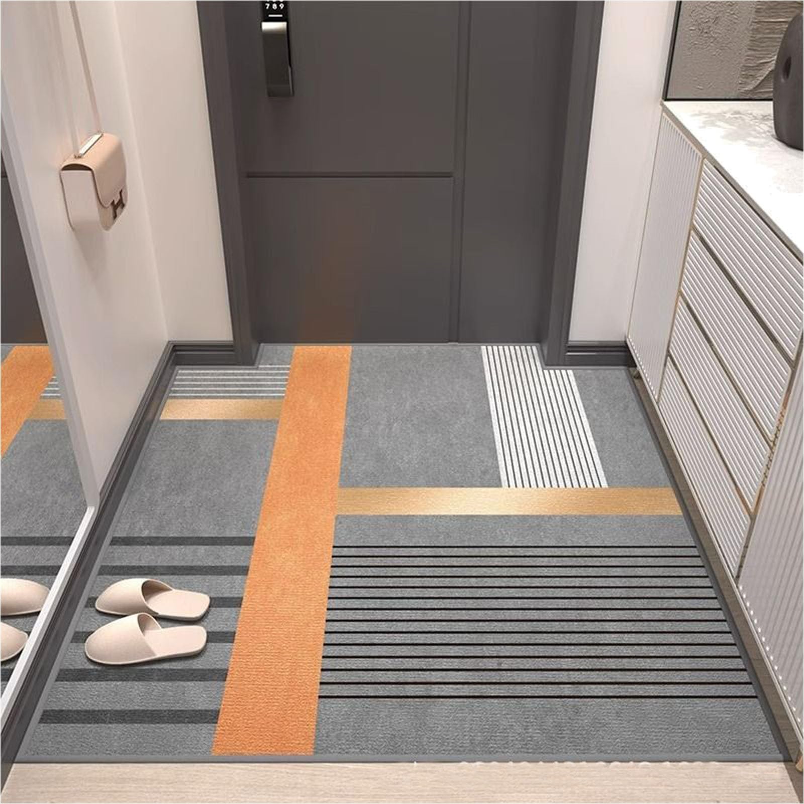 Tapis de sol facile à nettoyer 150 x 280 cm antidérapant à texture douce