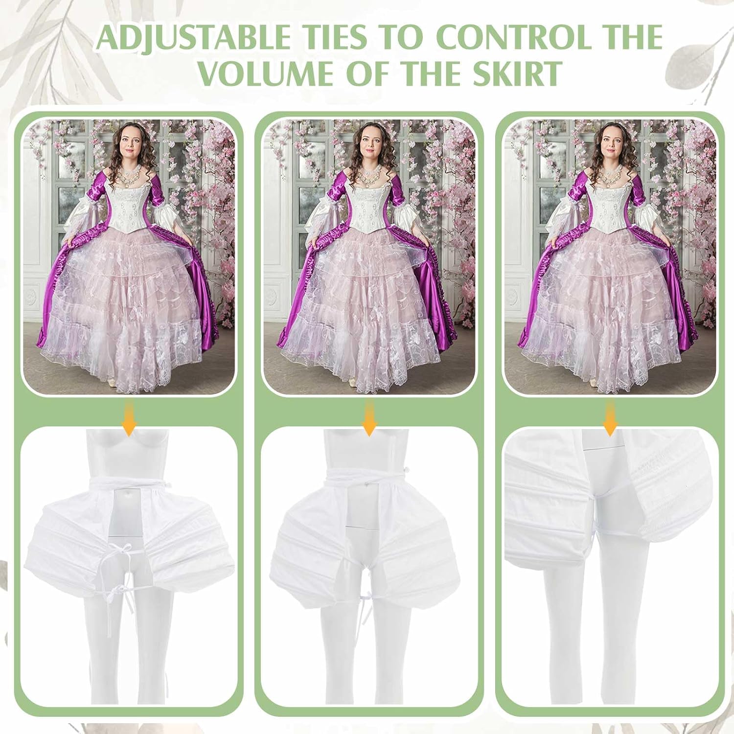 Hercicy Victorian Pannier Women's Petticoat Hoop Skirt