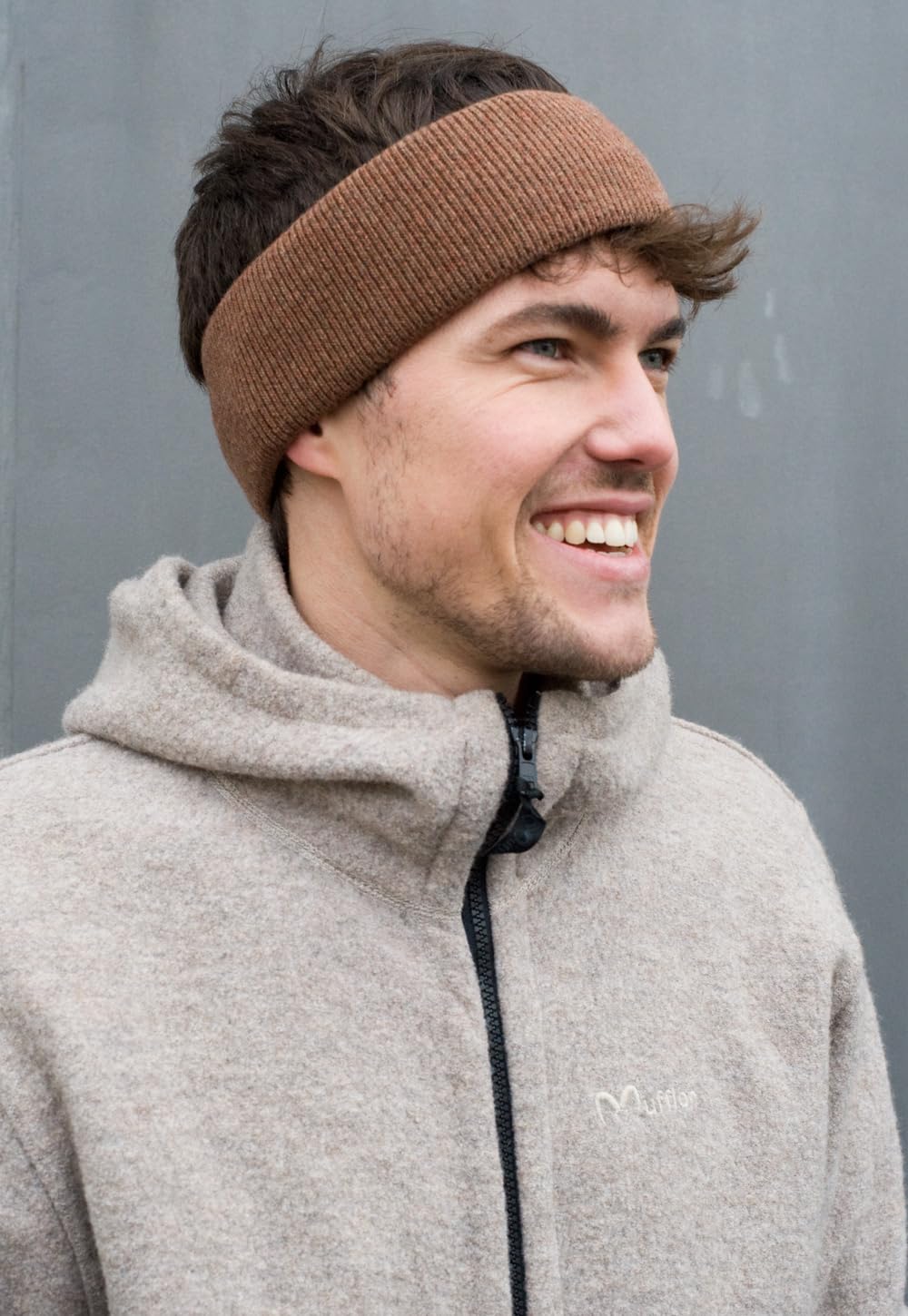 FosterNatur, Fascia in lana merino con fodera in cotone, 100% lana merino extra fine (nocciola)