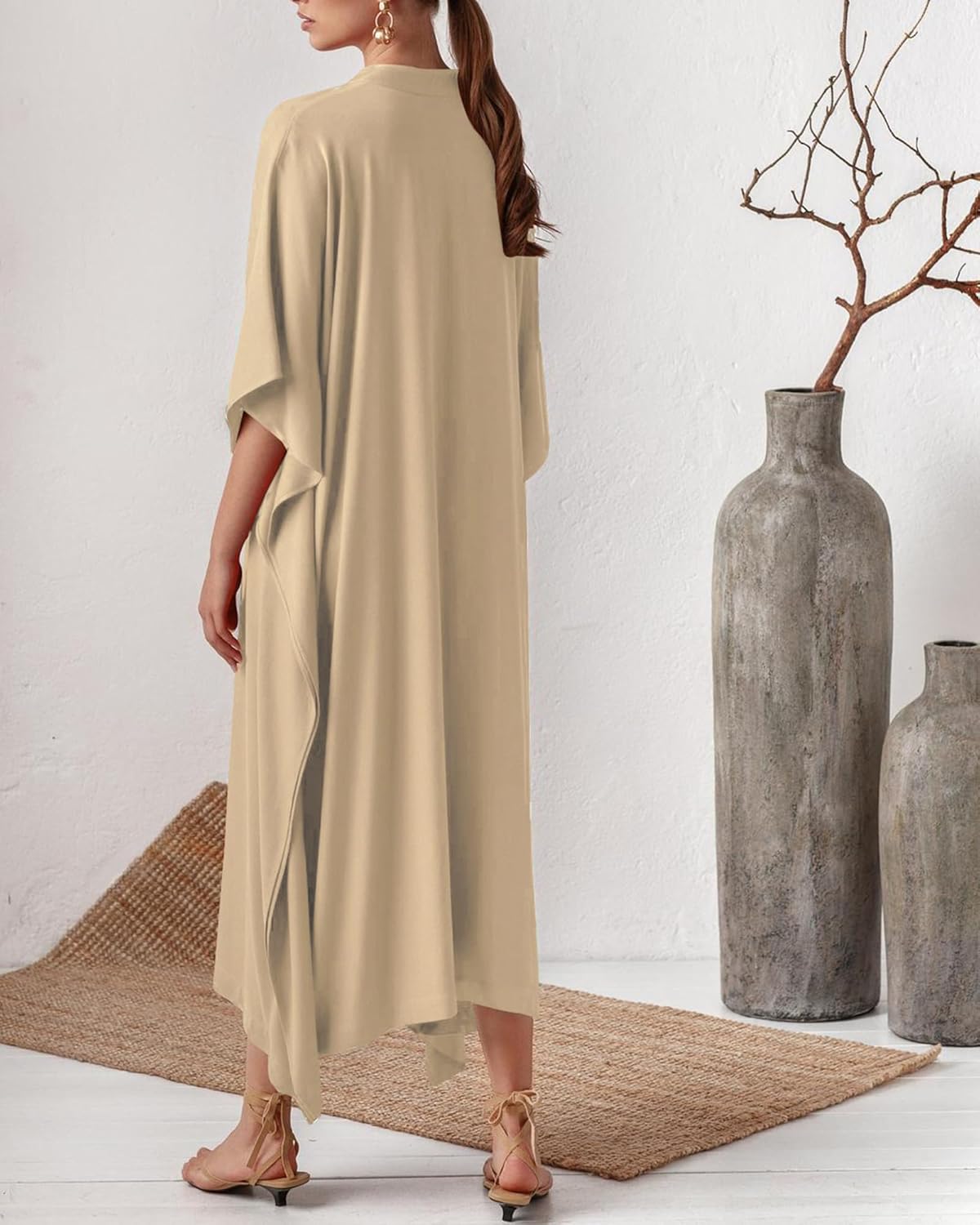 Bsubseach Women Kaftan Dresses Caftan Loungewear Maxi Dress Swimsuit Cover Up Beachwear - Image 6