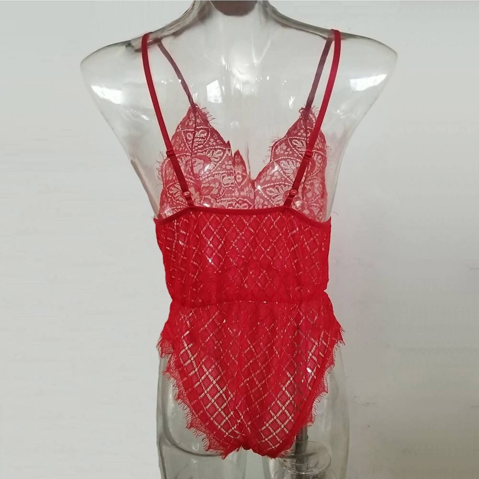 RWRAPS Sexy hohler Dessous-Bodysuit für Damen, Streifen-Dessous-Set (Farbe: E, Größe: XL-Code) (EM-Code)