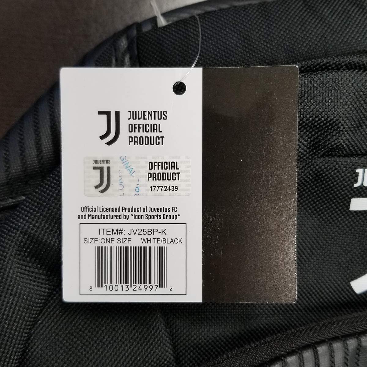 Icon Sports Unisex International Soccer Juventus Officially Licensed Premium Backpack, One Size, Team Color (JV25BP-K)