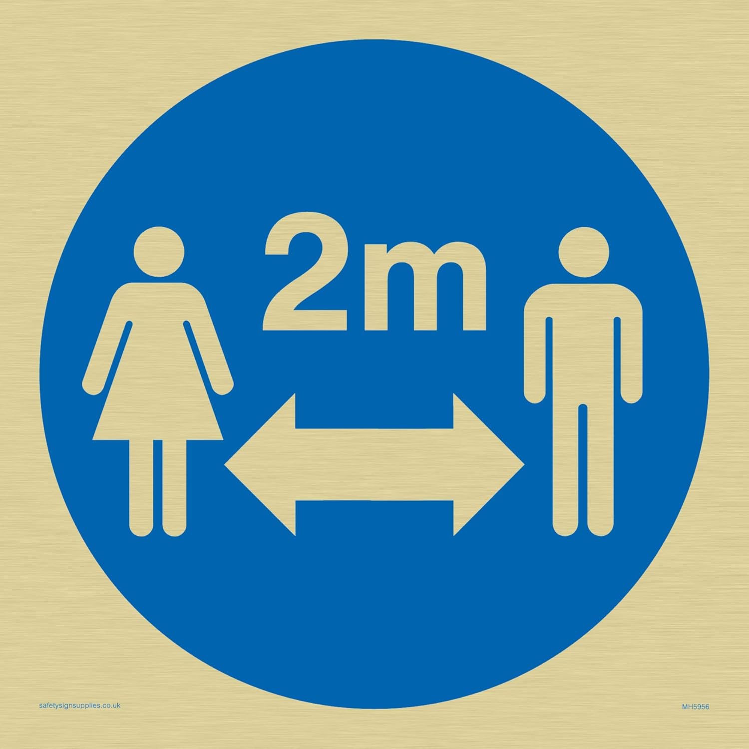 Viking Signs Social distance symbol sign - Vinyl Gold sticker