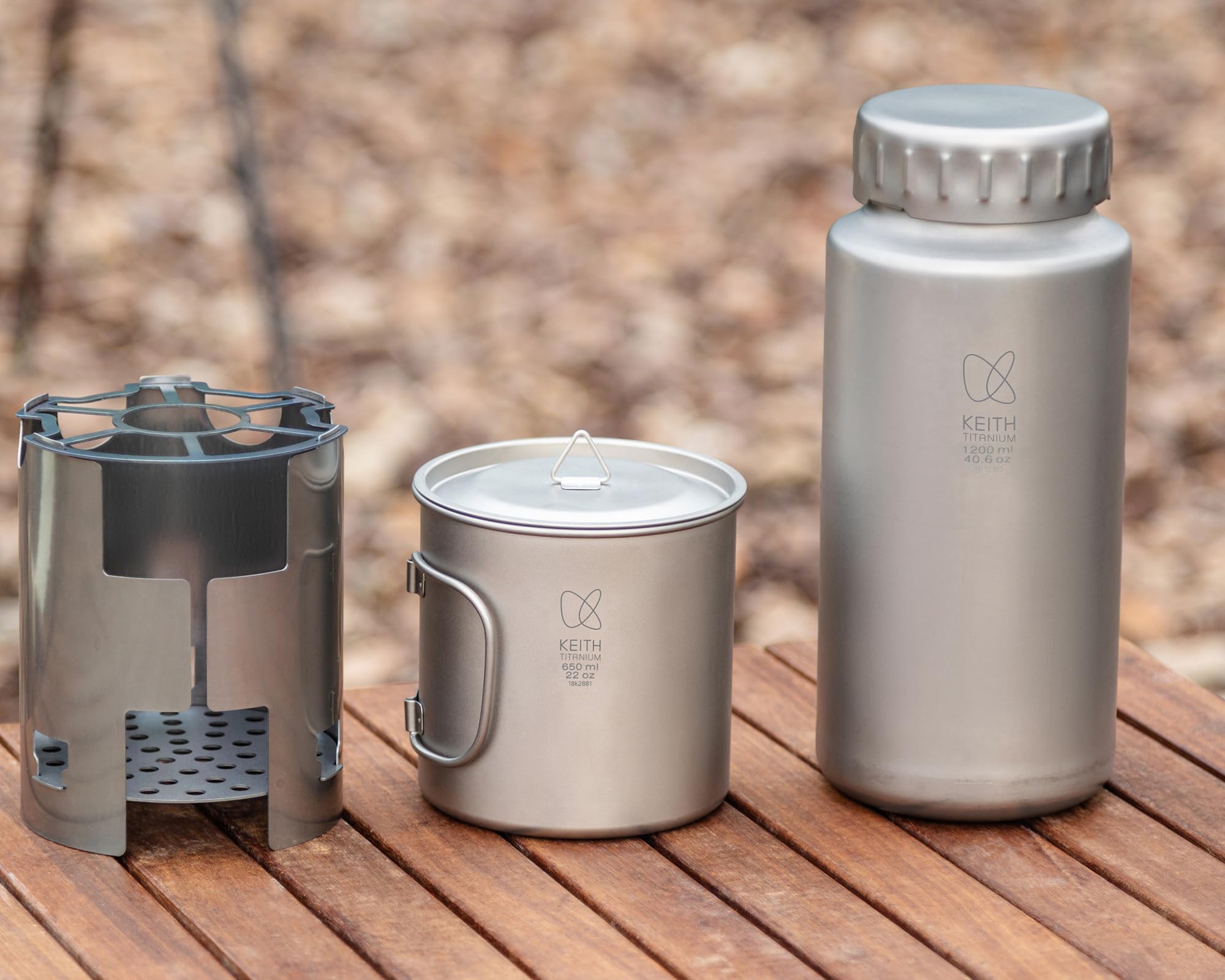 Amazon.com : Keith Titanium Ti3070 Nesting Camp Set - Ultralight
