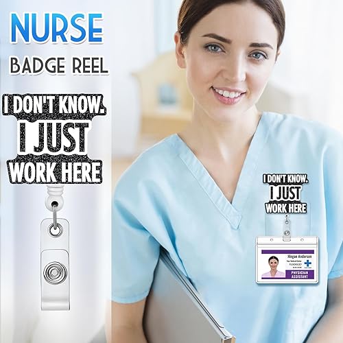 Miniatura 2 de Divertido soporte retráctil con clip de identificación para enfermera, enfermería, tarjeta de identificación, lindo estudiante de enfermería,