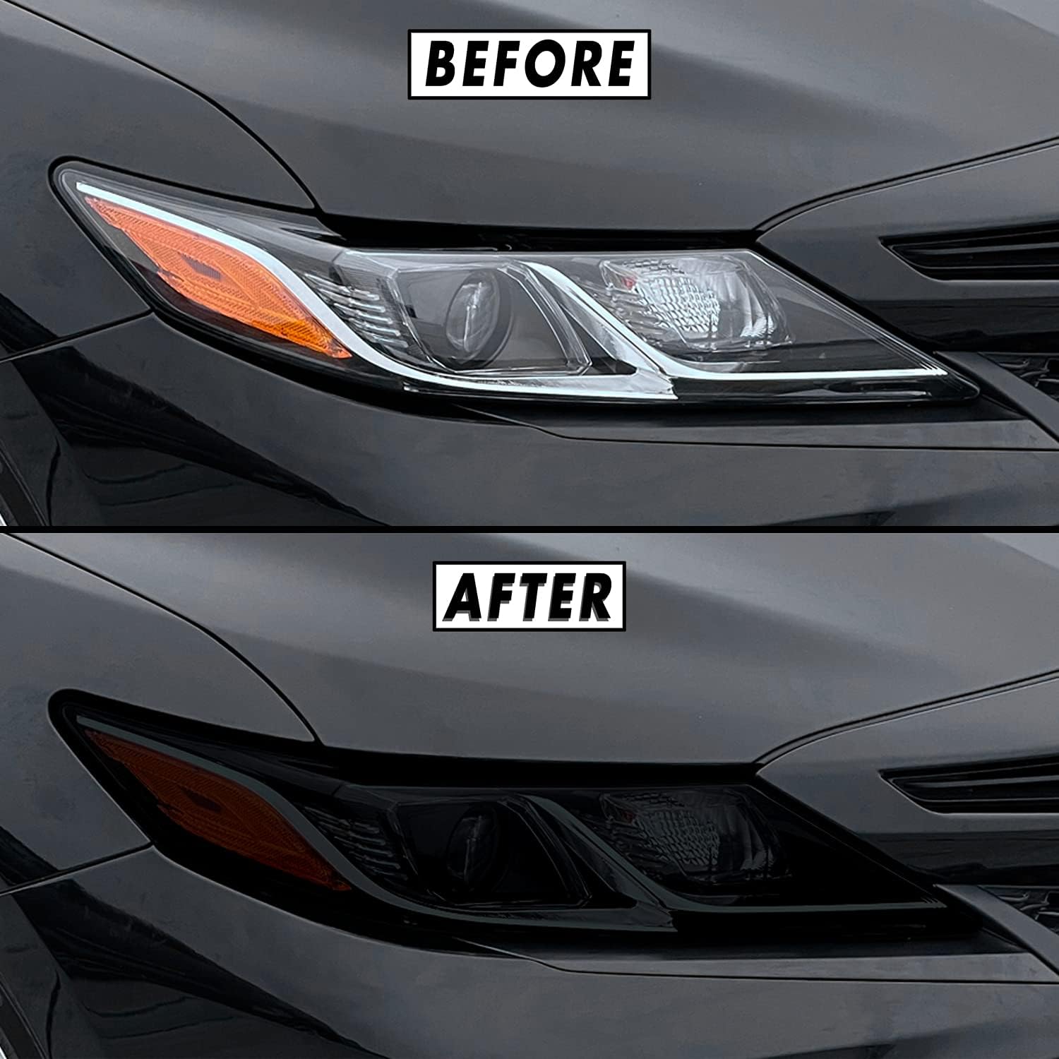 SlickMod PreCut Vinyl Smoke Tint for 2018-2022 Toyota Camry Headlight (1. Headlight, 20% Dark Smoke), TOY-CAM-1822-HL