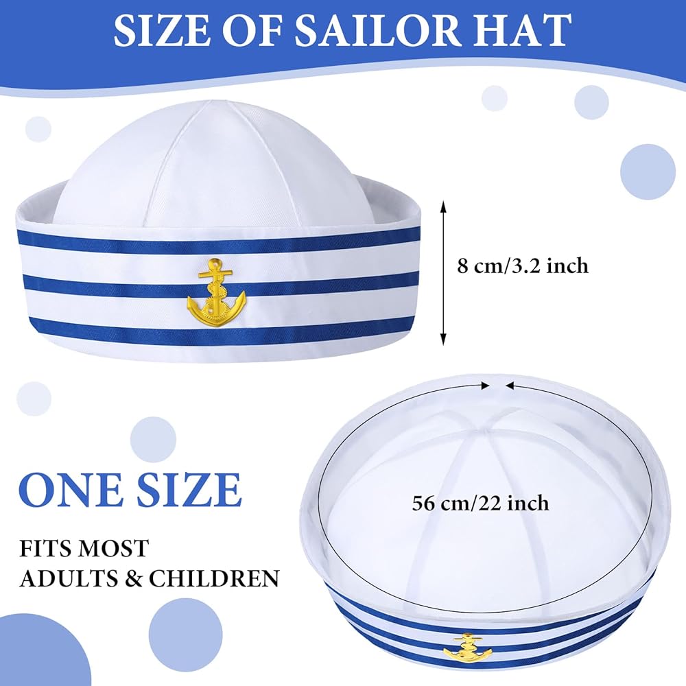 Amazon.com: 36 Pieces Sailor Costume Accessories Sailor Hat