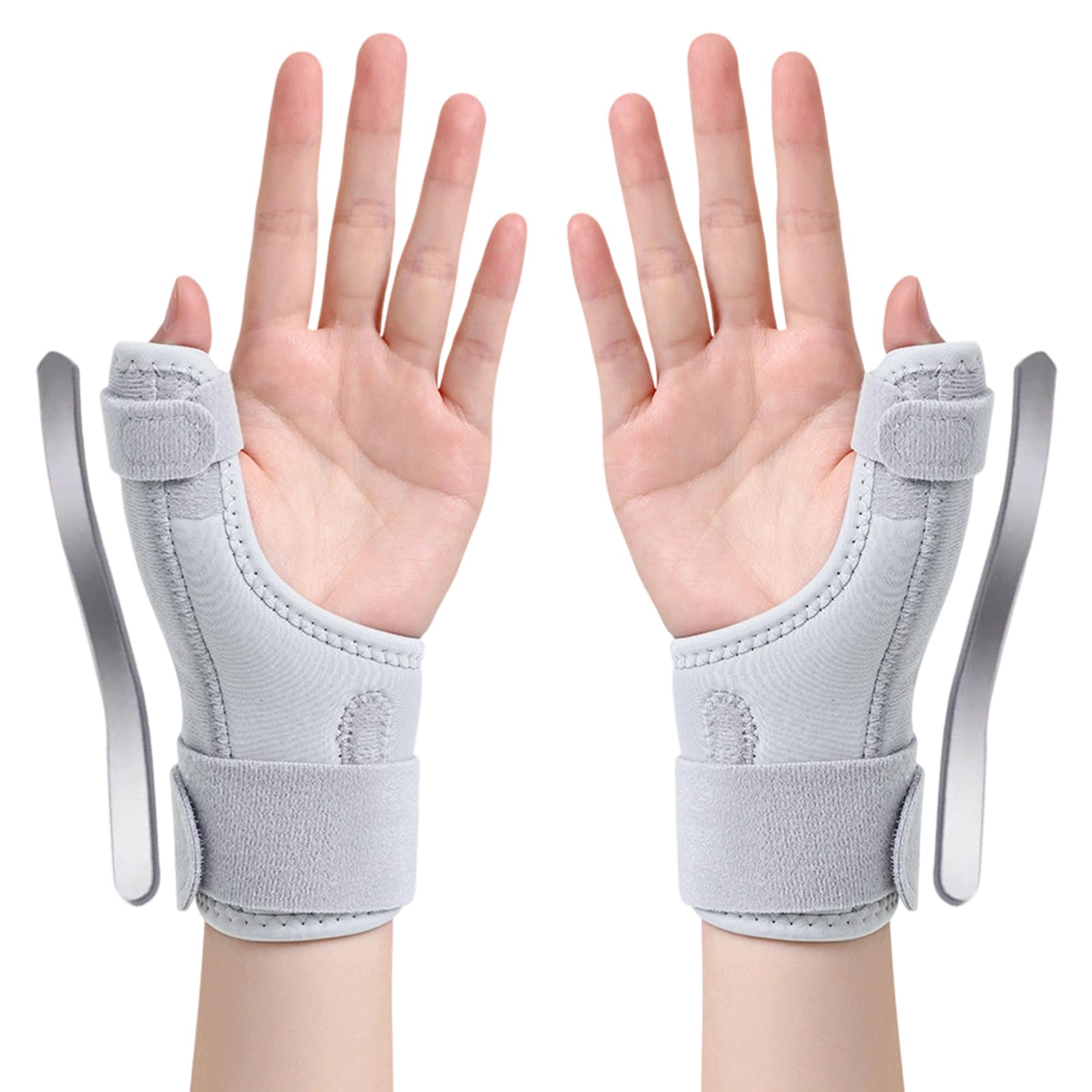 2 tutore per pollice regolabile con stecca stabilizzante, ortesi per pollice traspirante per supporto mirato di pollice e polso, ergonomiche per tutti i giorni, lavoro e sport