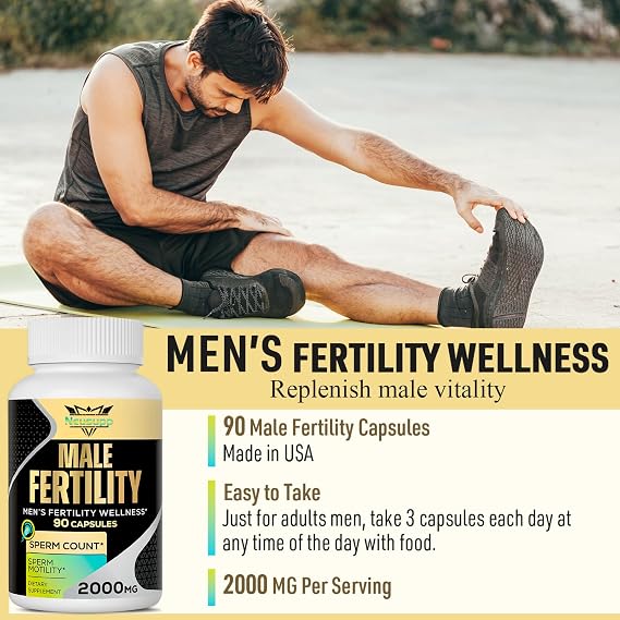 Fertility Supplements for Men Sperm Count & Motility - 90 Capsules