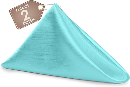 Miniatura 560 de Ultimate Textile -1 docena - Reversible Shantung Satin - Majestic - Servilletas de tela Majestic de 17 x 17 pulgadas color azul pizarra