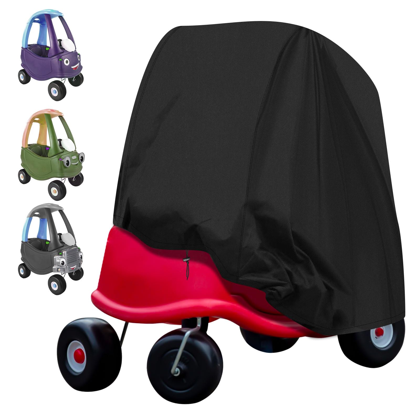 RICHIE Outdoor Kids Ride-On Car Cover, 100x50x100cm Foot to Floor Slider Car Cover, Toddler Toys,Water Resistant,Snowproof -Black