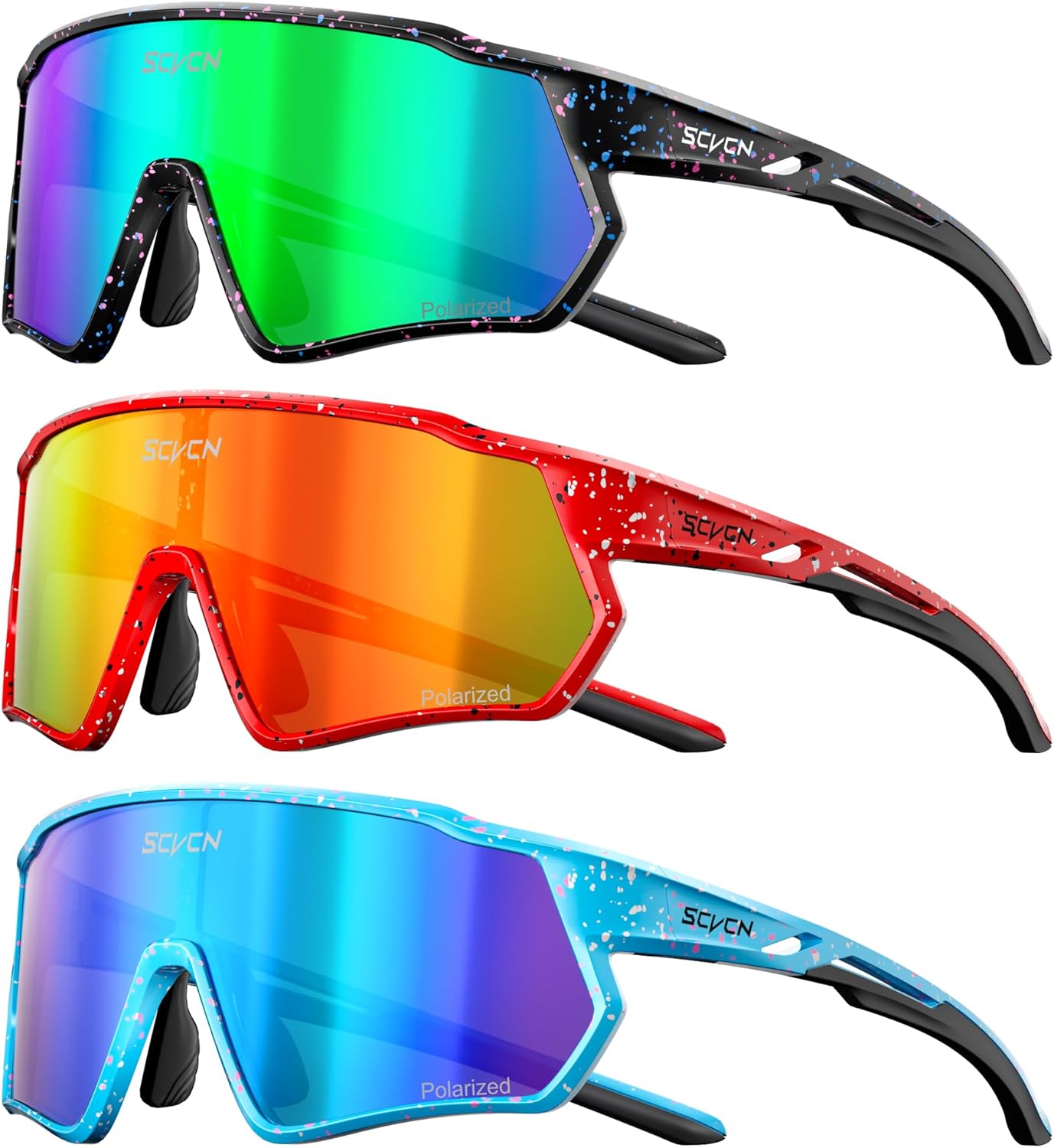 SCVCN Baseball Glasses Youth Polarized Sports Sunglasses Boys Girls Kids Cycling Shades Running Softball Age 3-12