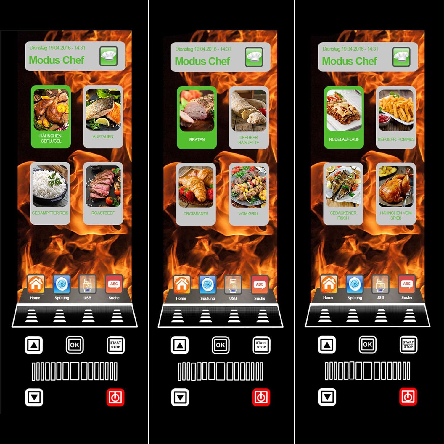 GGM Gastro Kombidämpfer 5x GN 1/1 Touch | Intelligente Touch-Steuerung, vielseitige Garprogramme, robuste Edelstahl-Bauweise, präzise Kerntemperaturüberwachung