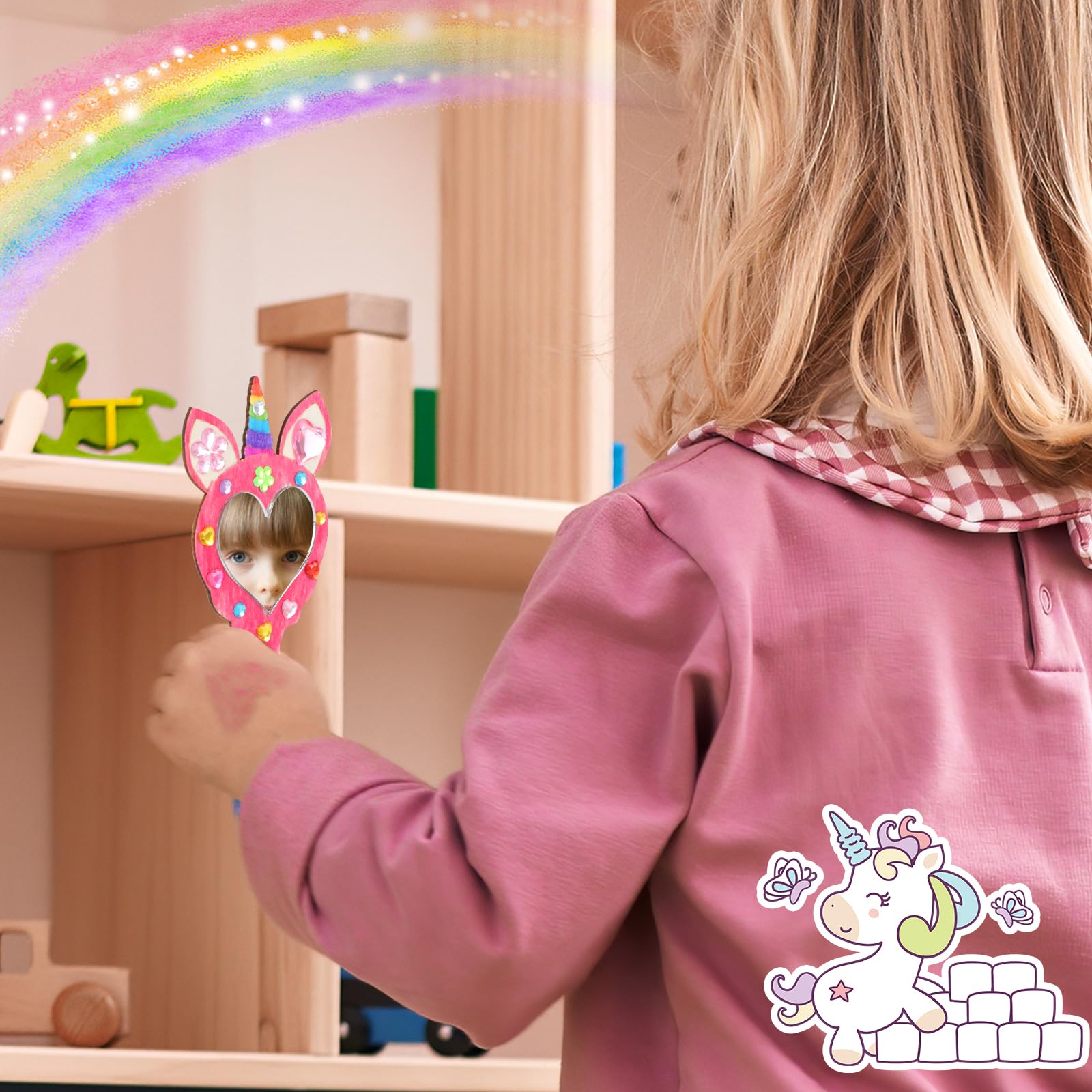 Miroir Carré Concave En Bois à Décorer | Décorez-moi