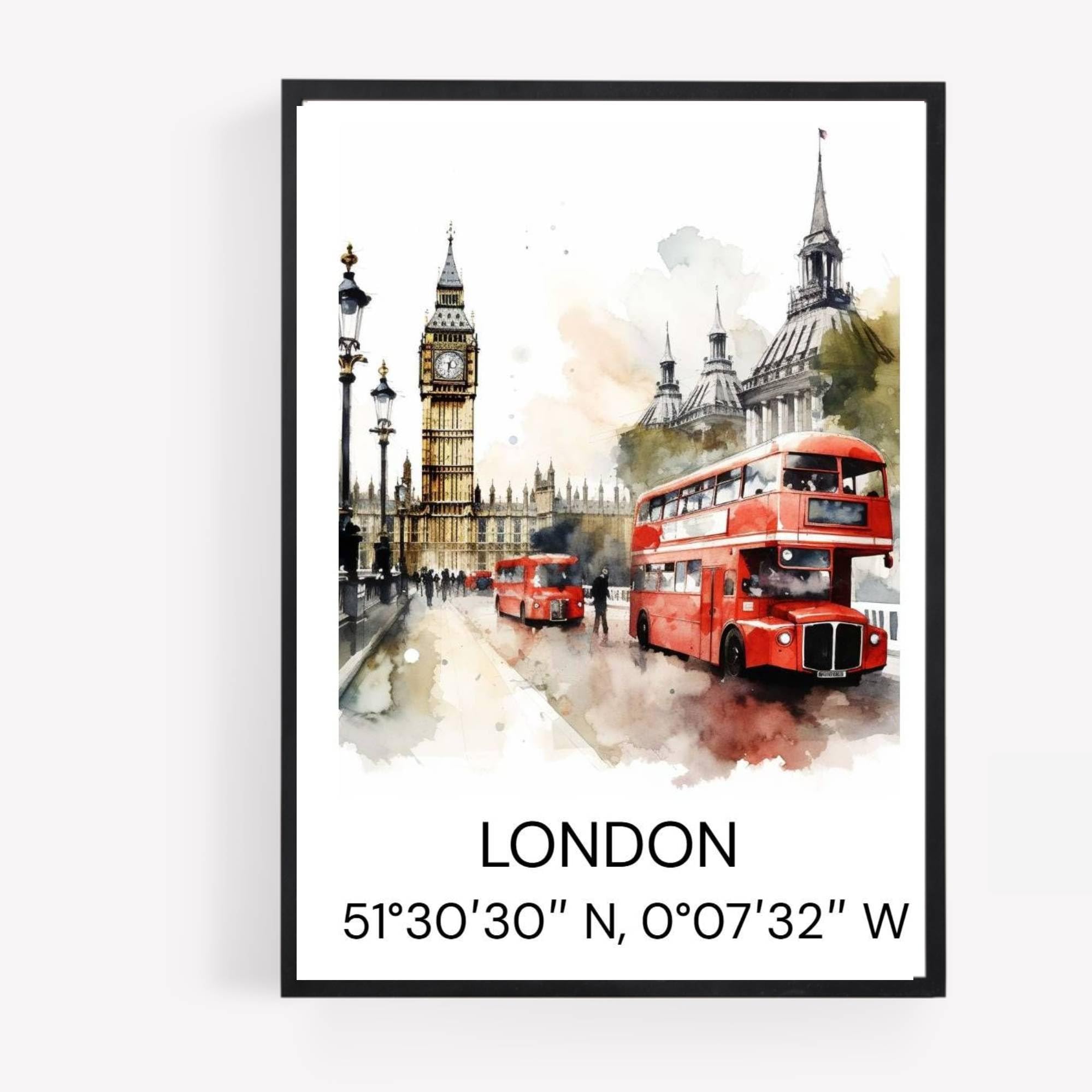 gfc london Cityscape Skyline Map Print Picture Poster Gift A4 UNFRAMED 1 wall art Home decor Decorating landmarks
