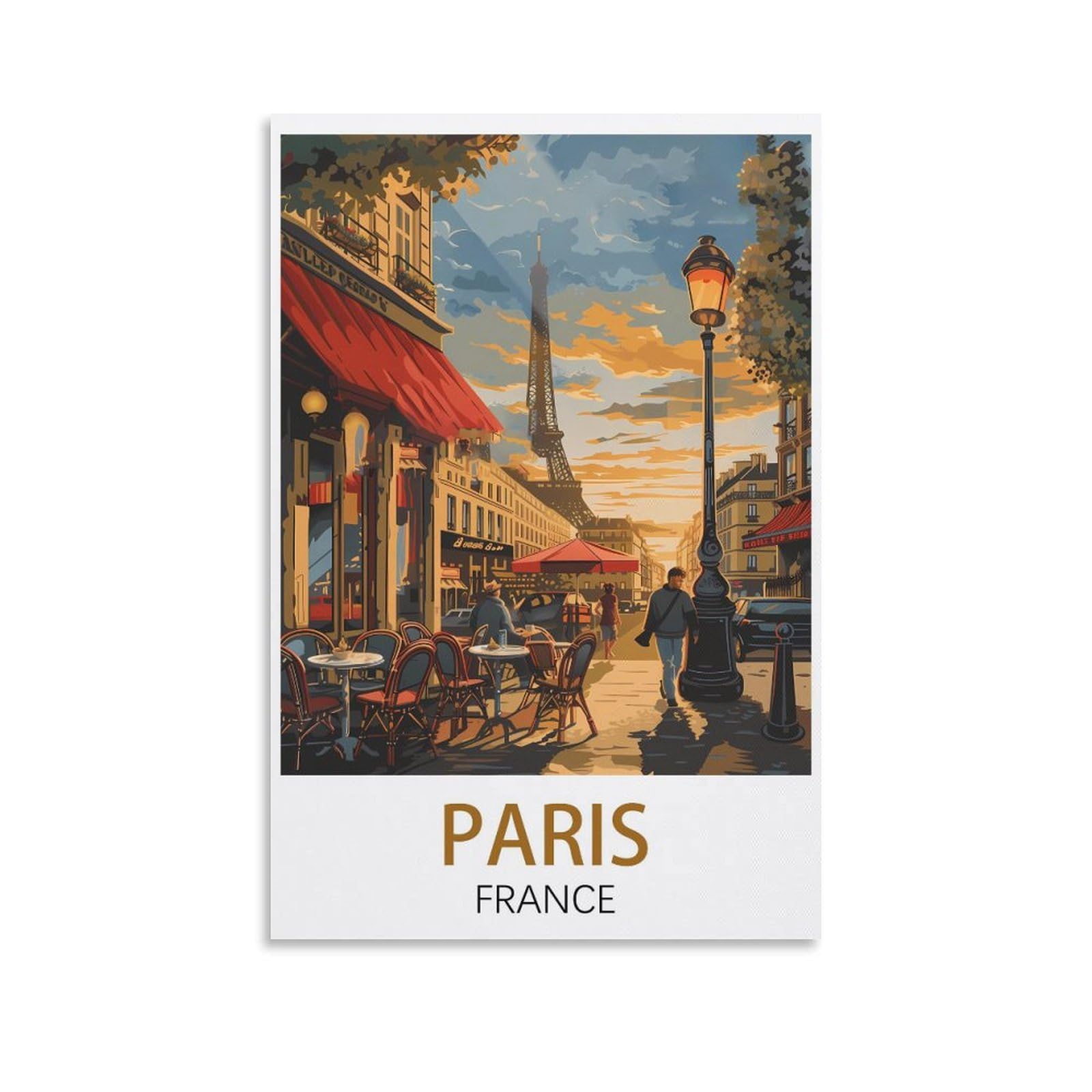 EZMLFA 5D Diamond Art Kits Adults,Paris France,Round Dots Diamond DIY Kits Pictures for Wall Decor Home Office Decoration 40x50cm
