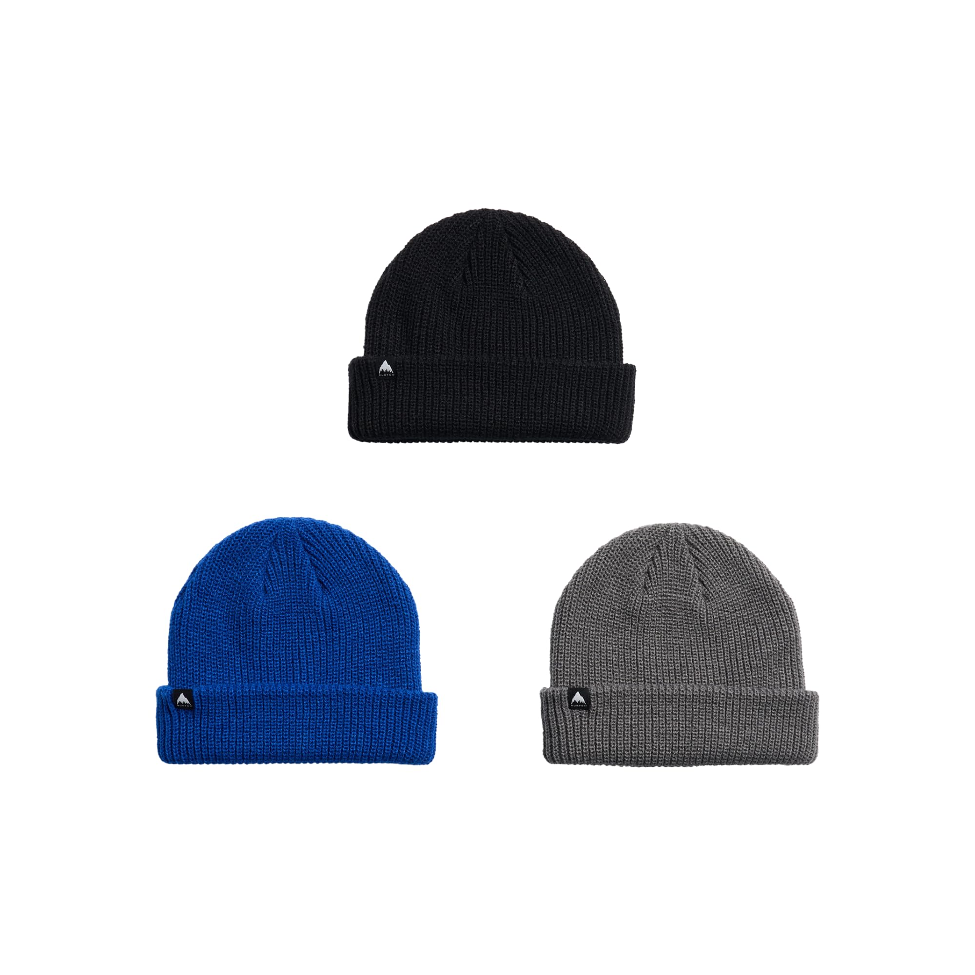 Burton Kids’ 3-Pack Recycled DND Beanie – Unisex Warm Winter Knit Hat for Boys &amp; Girls – One Size