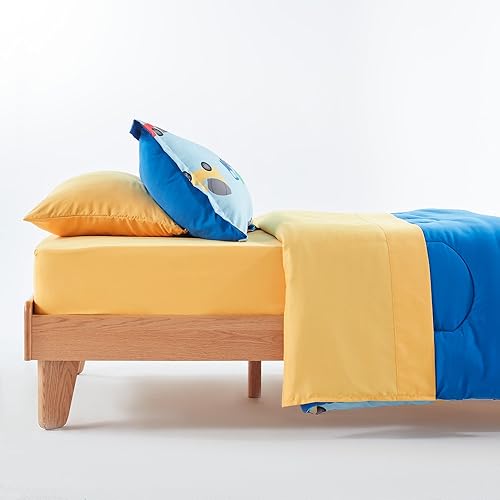 Miniatura 4 de SLEEP ZONE - Juego de edredón de 5 piezas tamaño Individual para niños, estampado suave, con edredón, sábanas y fundas para cojín y almohada, diseño