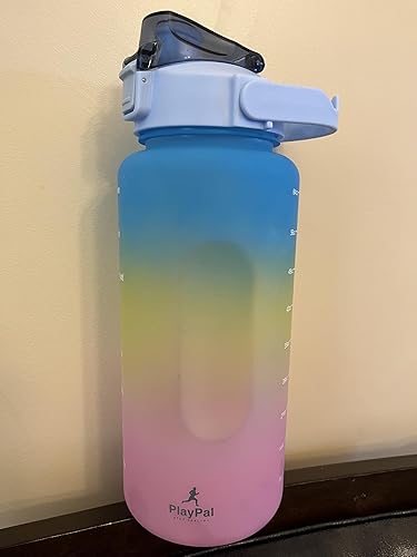 Miniatura 5 de Juego de botellas de agua motivacionales, 3 piezas, capacidad de 68309 onzas, botellas deportivas reutilizables