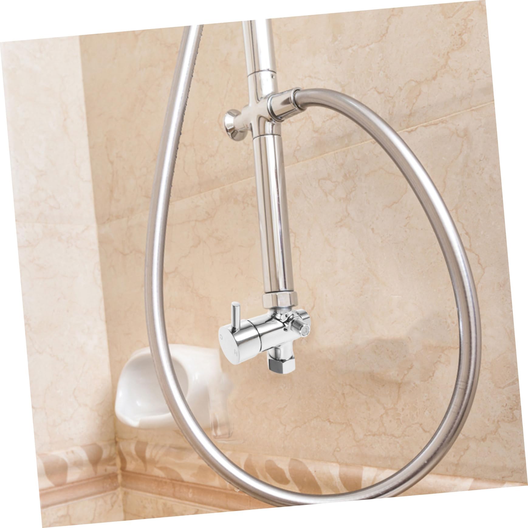 Valvola Deviatore 4 Vie per Bidet e Wc in Rame Argento