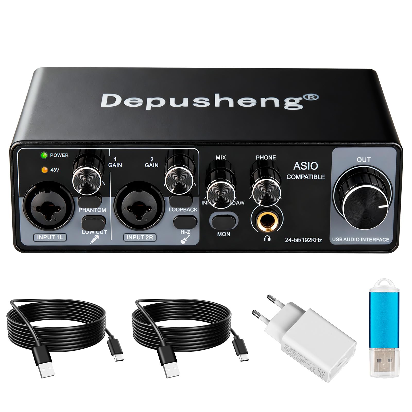 Depusheng USB Audio Interface with ASIO Drivers | Grabación de Audio, Uso en Estudio