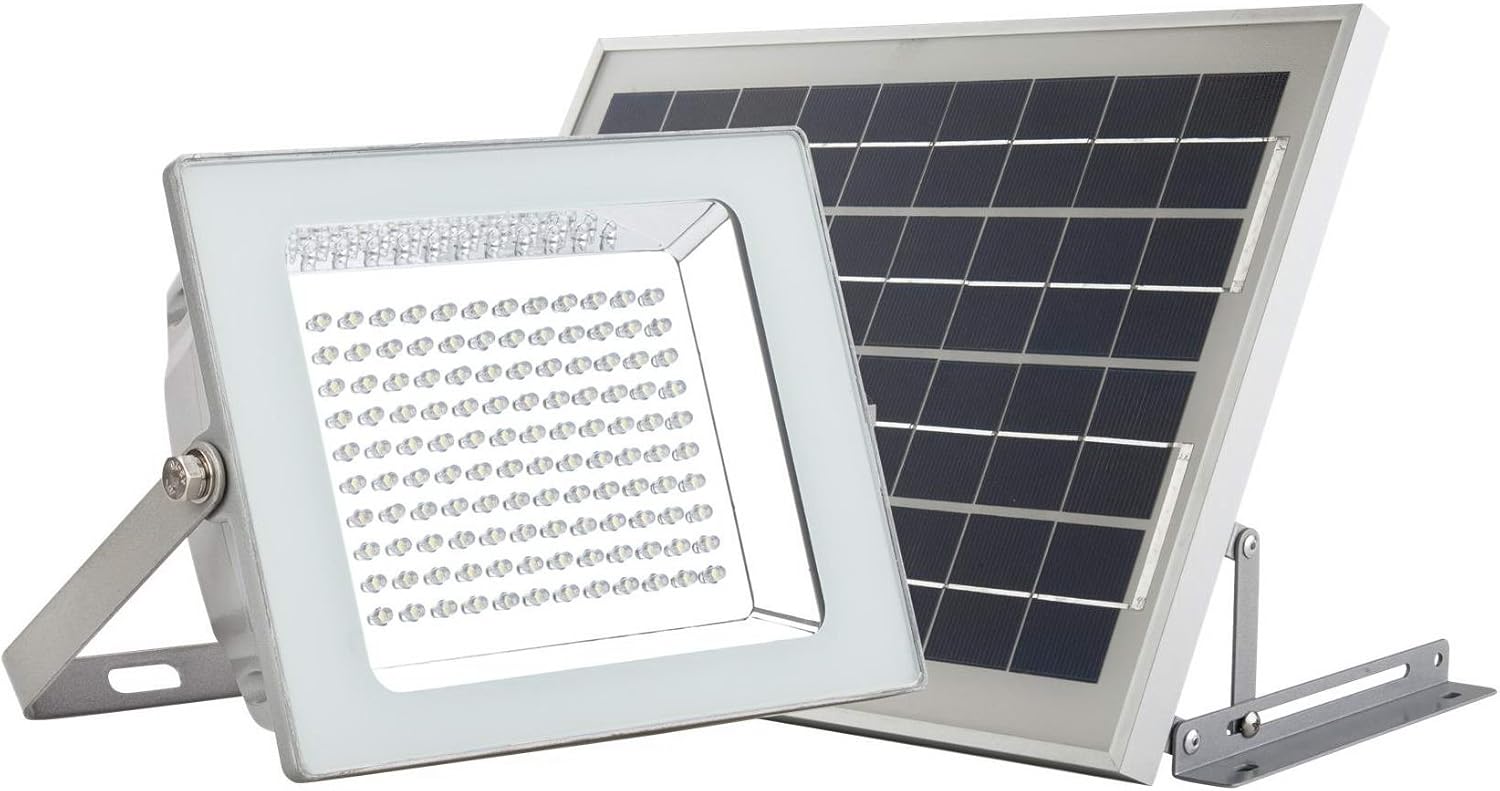 SUNLONG Solar Flood Lights Outdoor 120Leds Solar Sign Light Waterproof Solar Powered Spot Light for Yard Patio Garage Entrance(White)