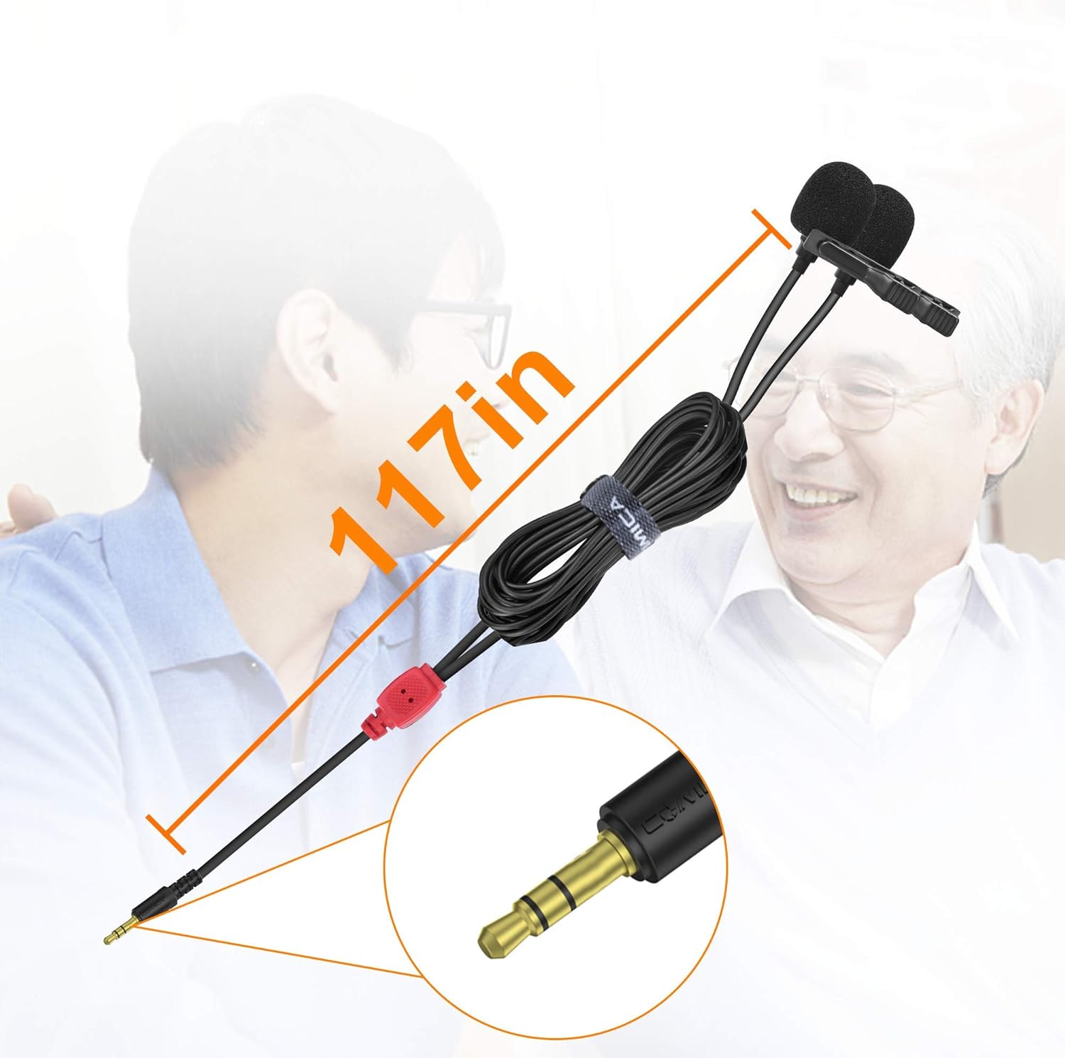 Bеѕt Cуbеr Mоndау 🔥 Lavalier Lapel Microphone, Comica D02 Omnidirectional Clip On Mic for DSLR Camera iPhone iPad Android Smartphone, Wired Lav Micro for Podcast Vlogging YouTube Video Recording.(117 ins)