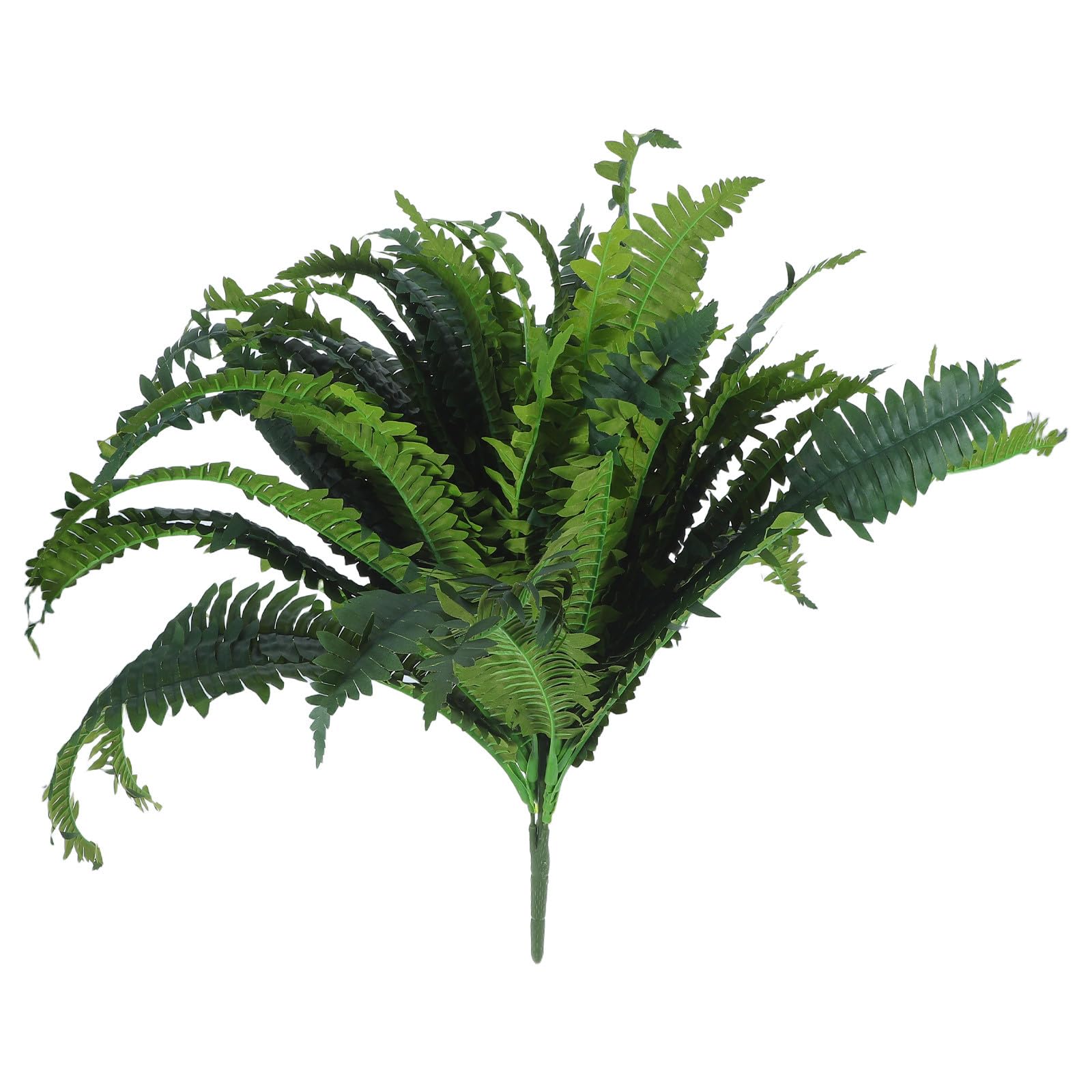 1 ramo di foglie di felce finte, 60 foglie, fiori artificiali, alberi di felce in plastica per patio, balcone, verde, forniture per composizioni floreali, cespugli artificiali