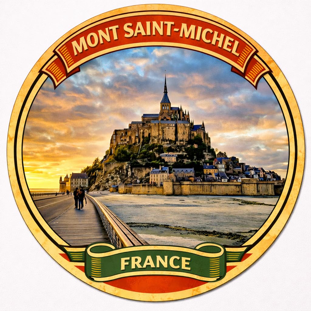 Nomad Charging Box Mont Saint-Michel France Decorative Souvenir Fridge Magnet A0052