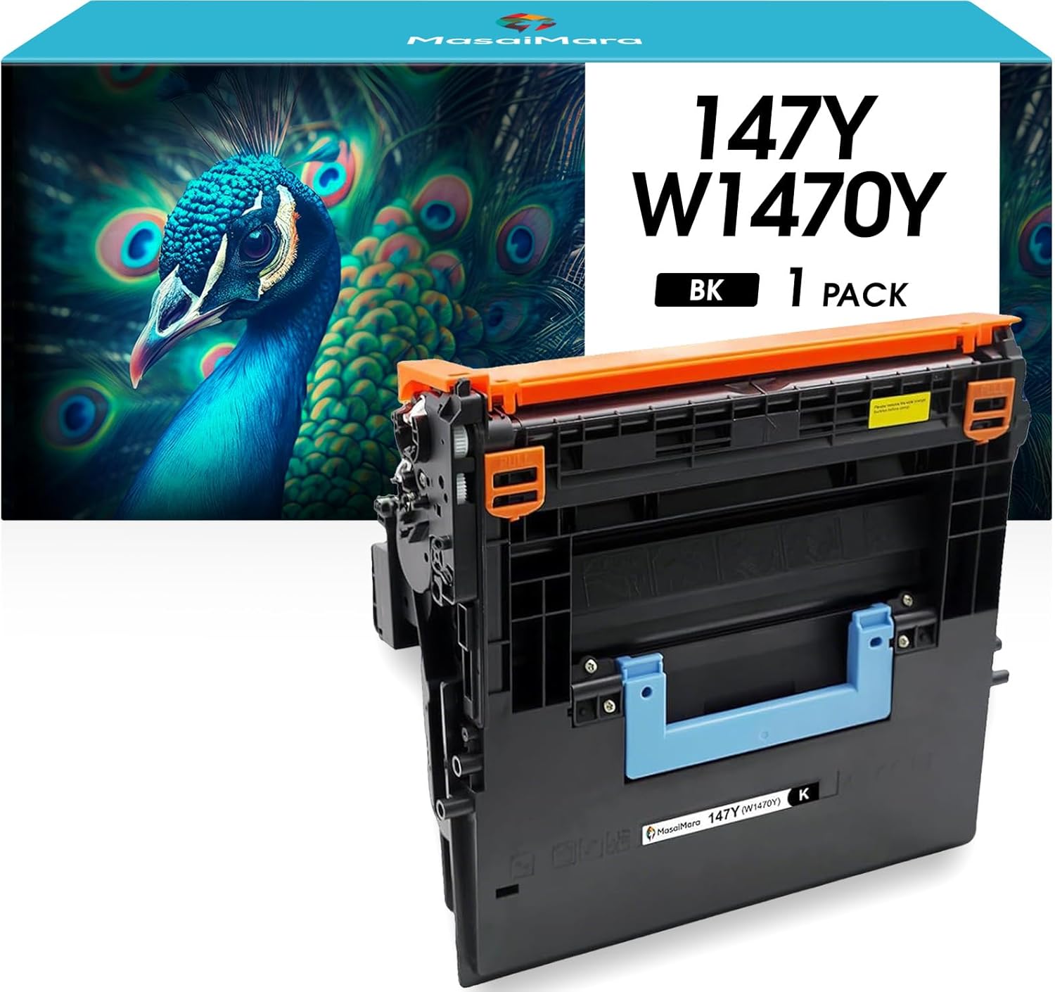 MasaiMara 147Y W1470Y Extra High-Yield Compatible Toner Cartridge Replacement for HP M611dn M611x M612dn M612x Flow MFP M634h M635z M636z M634z M635fht M635h M636fh Printer(Black, 1-Pack)