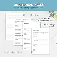 Vista 5 de Password Book with Alphabetical Tabs, Hardcover Password Keeper, Password Notebook Organizer for Computer and Internet Address Website Login, Gifts