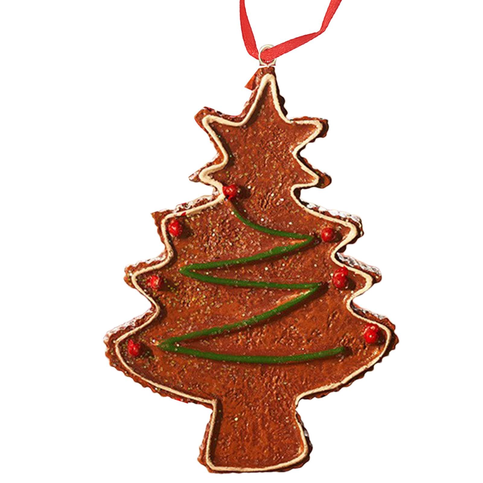Adornos de hombre de jengibre, figuras de árbol de Navidad, adornos de árbol de resina, bonita decoración de Navidad, decoración de balcón de vacaciones, decoración de árbol de jengibre, decoración de