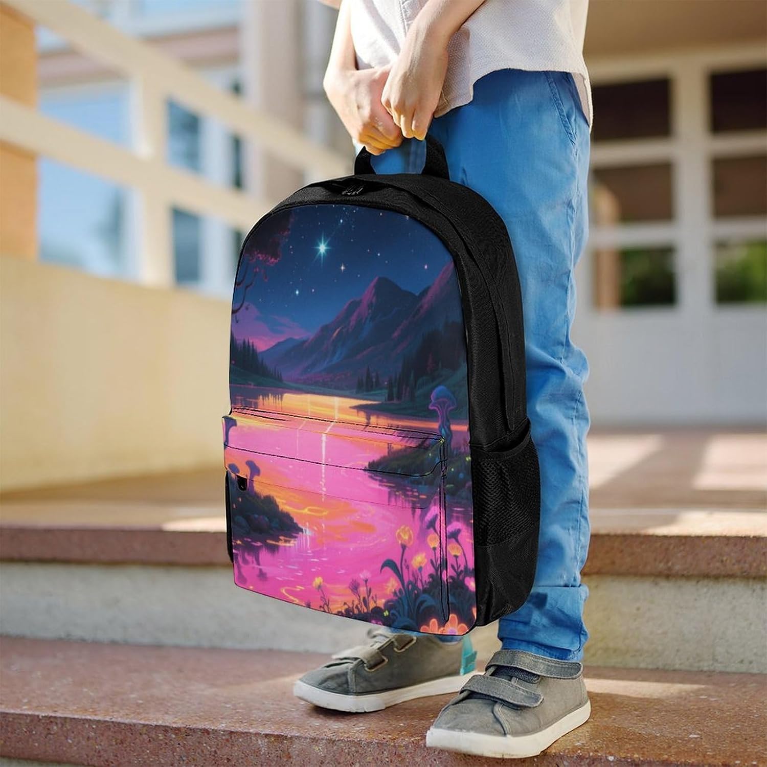Mysterious Night Scene Backpack Daypack Travel Backpack | Lightweight Casual Laptop Backpack for Women Men Aesthetic Travel Bag for Weekender Business Hiking Outdoor